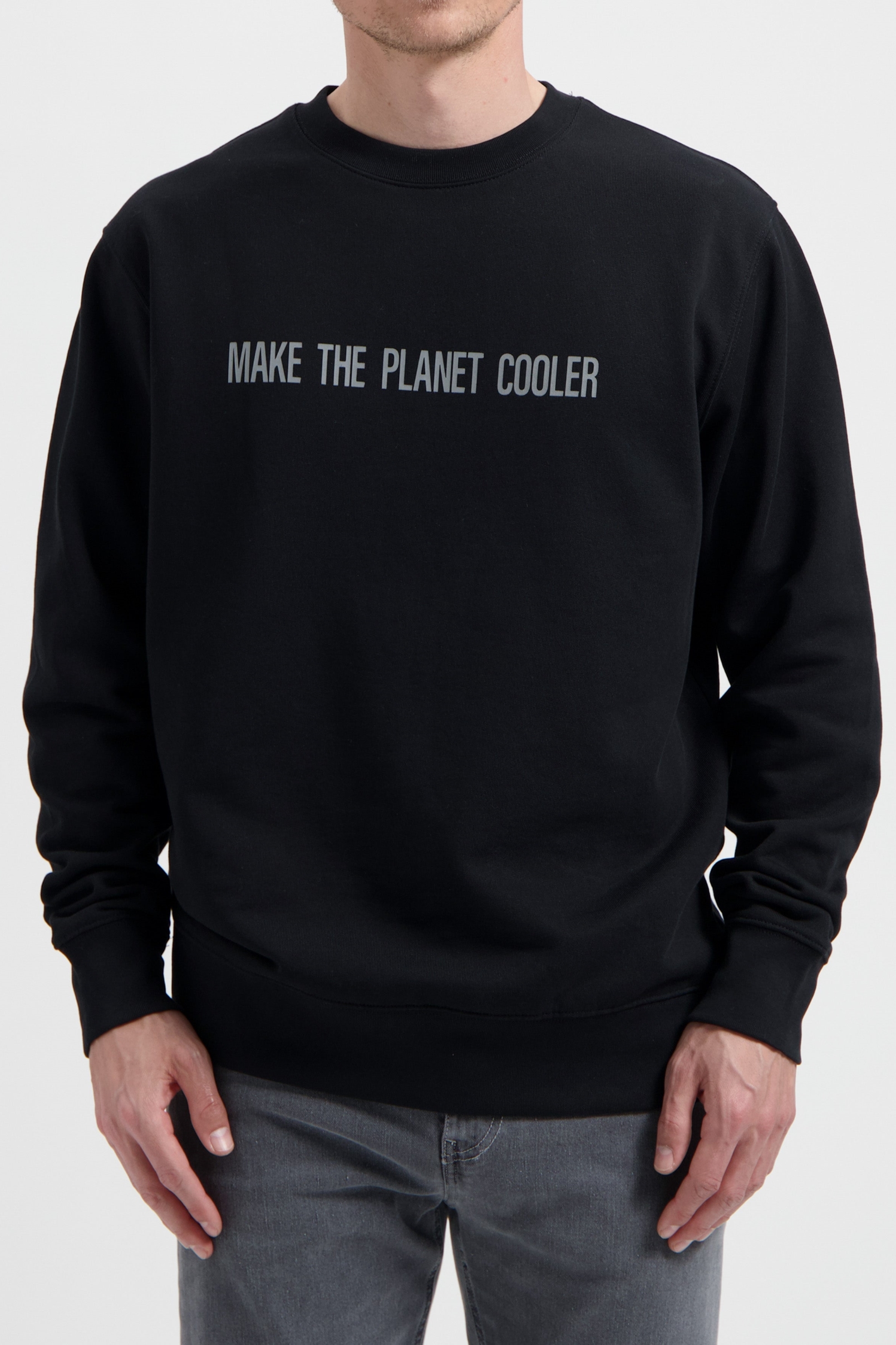 MUD Jeans Herren vegan Sweatshirt Ty Schwarz