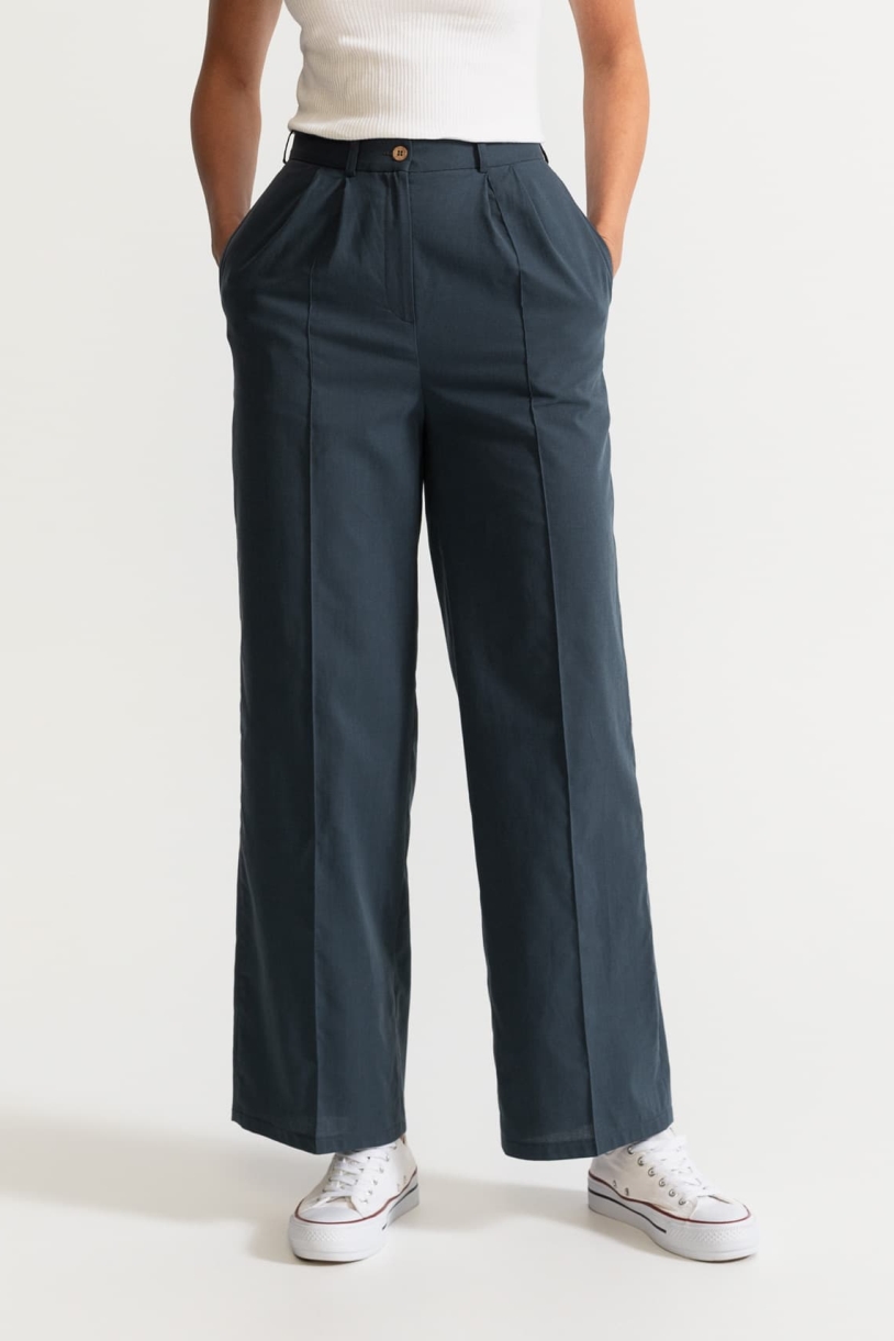 De IONESCU Damen vegan Hose Figa Grau