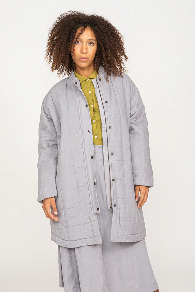 SUITE13LAB Damen vegan Mantel Neda Grau