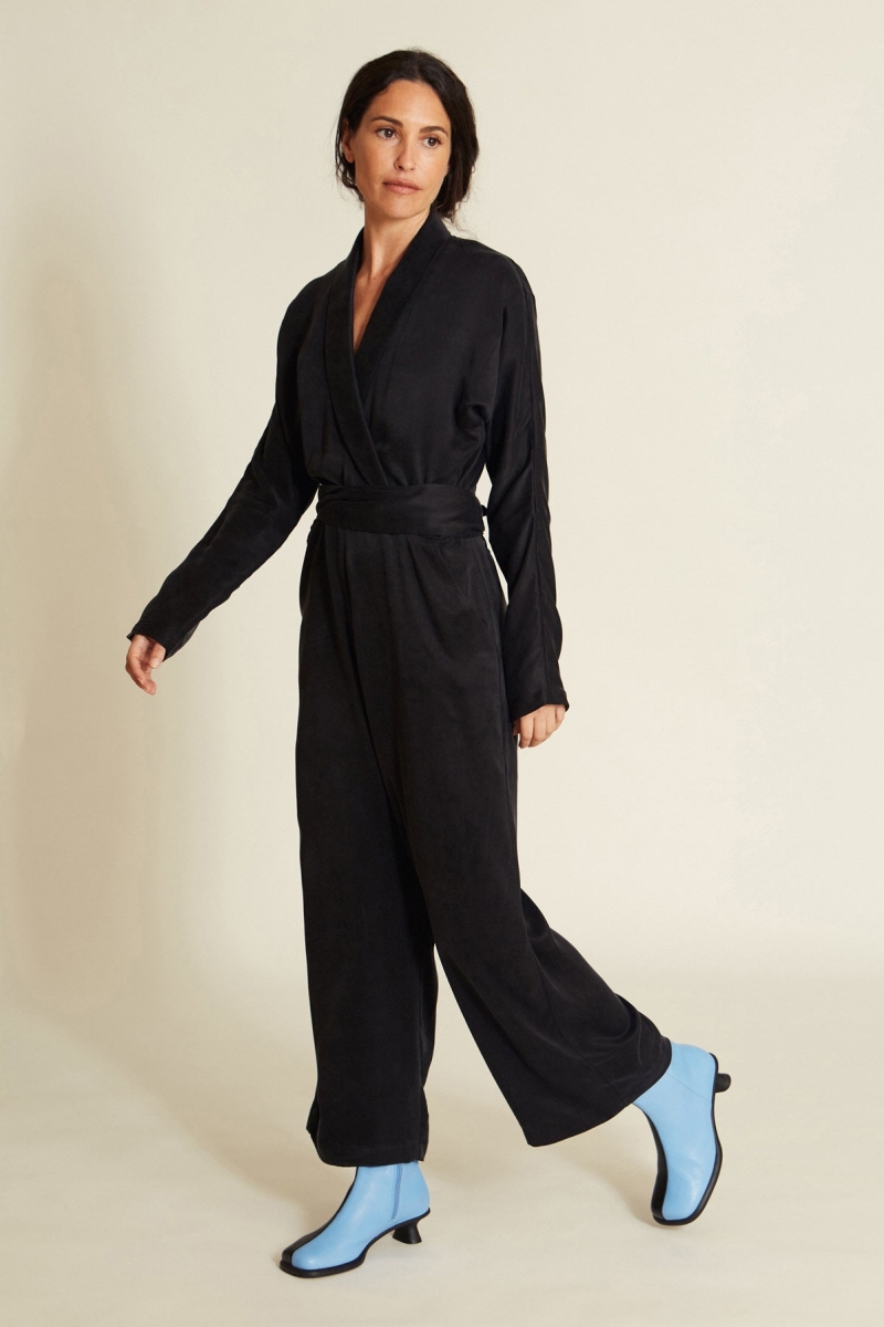 SUITE13LAB Damen vegan Jumpsuit Bent Black