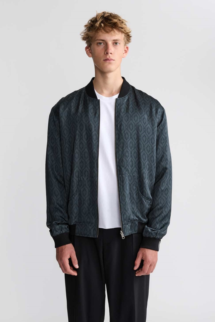 110143 - Herren vegan Jacke Bomber Reversible Laslo Opal Blue