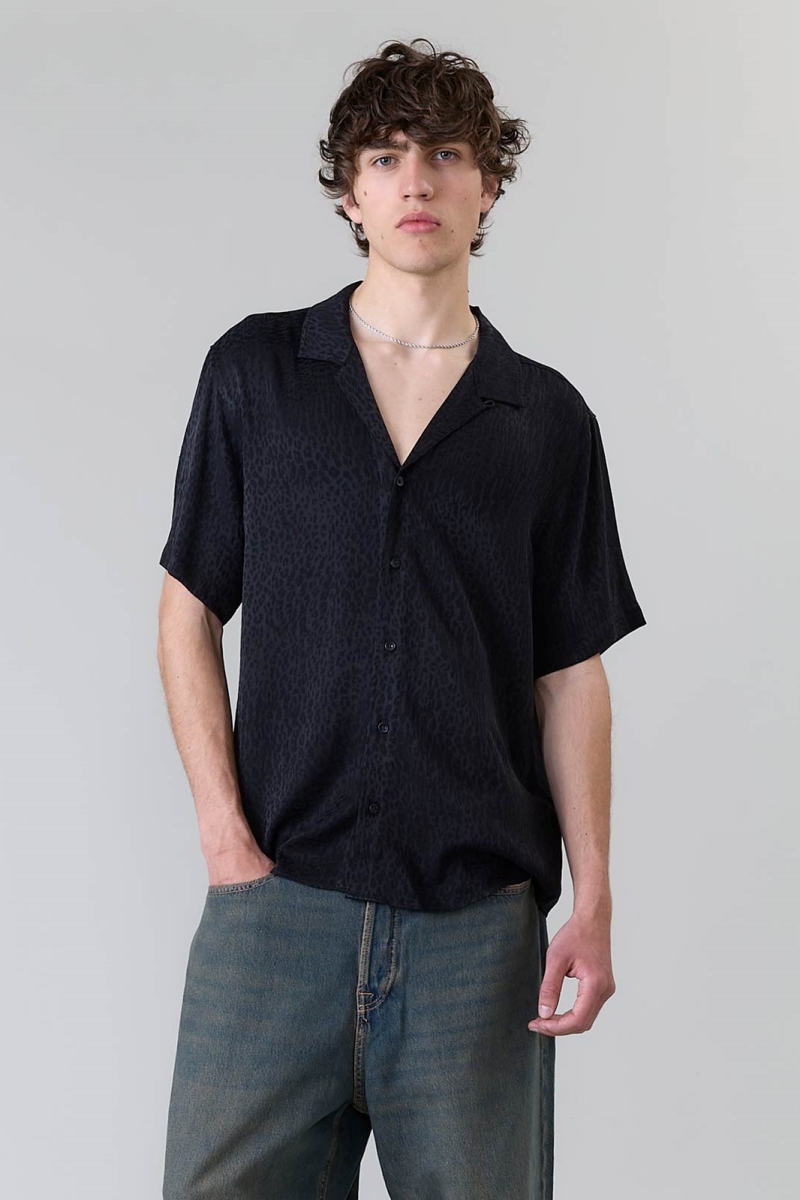 Yahmo Herren vegan Shirt Muck Leo Schwarz