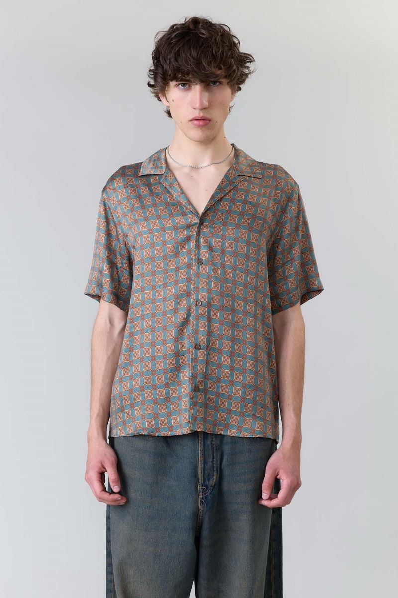 Image of Yahmo mannen vegan Shirt Muck Atlas Beige Blauw