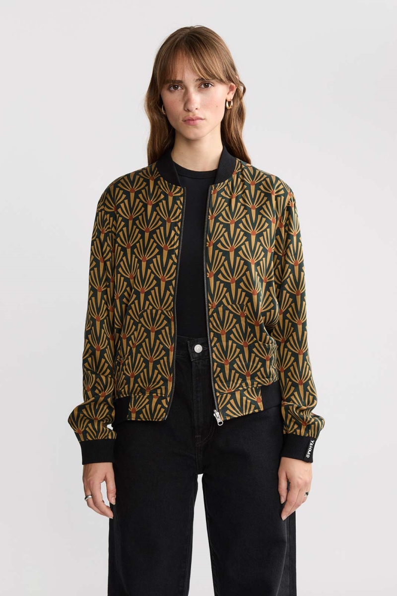 Image of Yahmo dames vegan Omkeerbare Bomberjack Ruth Artdeco/Zwart