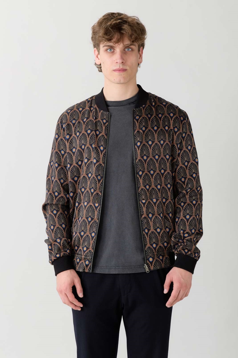 Image of Yahmo mannen vegan Omkeerbare Bomberjack Laslo Metropolis/Blauw