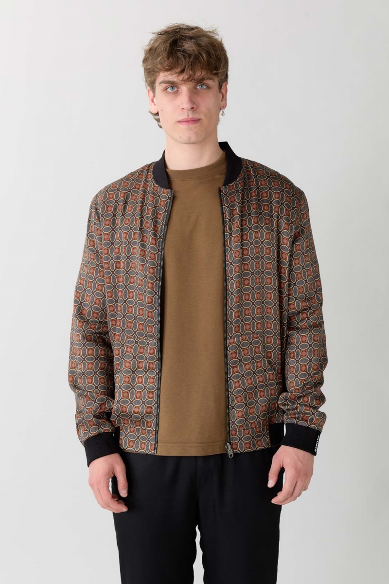Image of Yahmo mannen vegan Omkeerbare Bomberjack Laslo Nostalgia/Pine