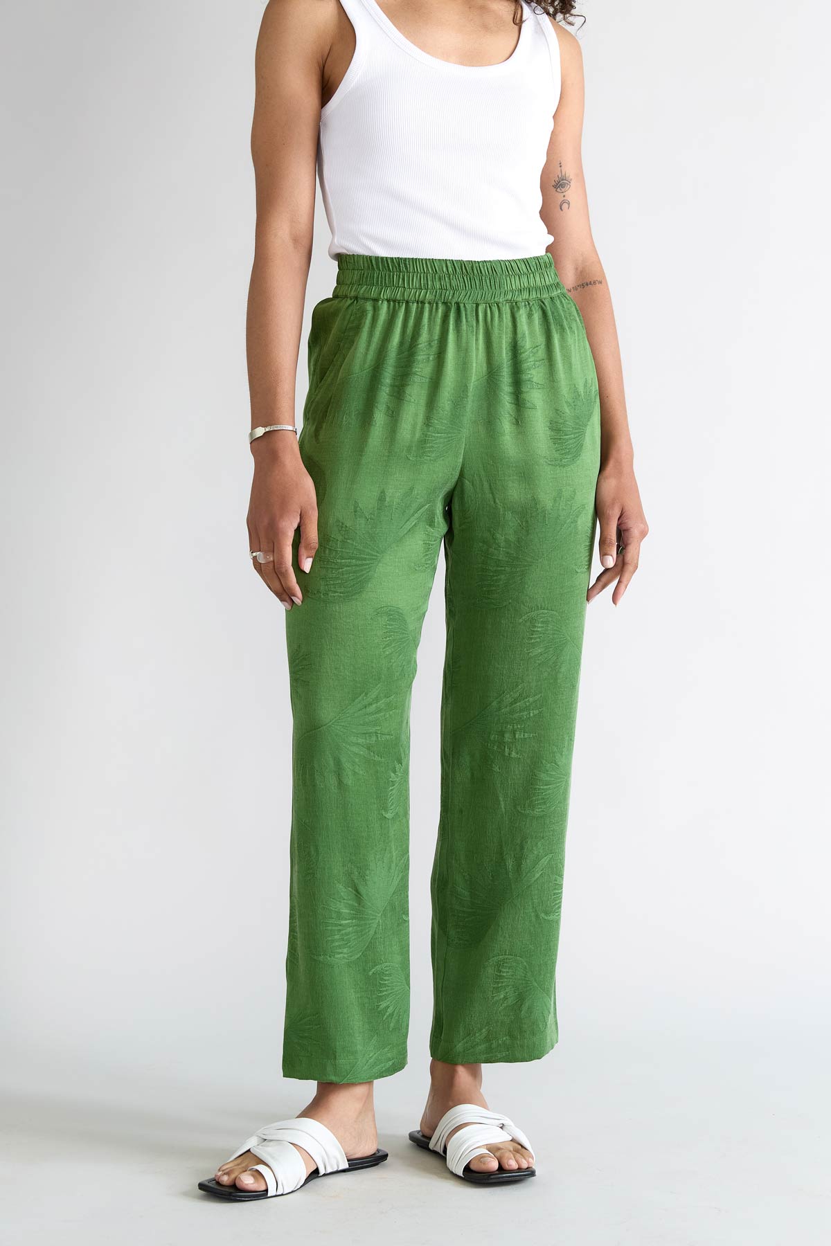 Yahmo Damen vegan Hose Hilde Matcha Grün