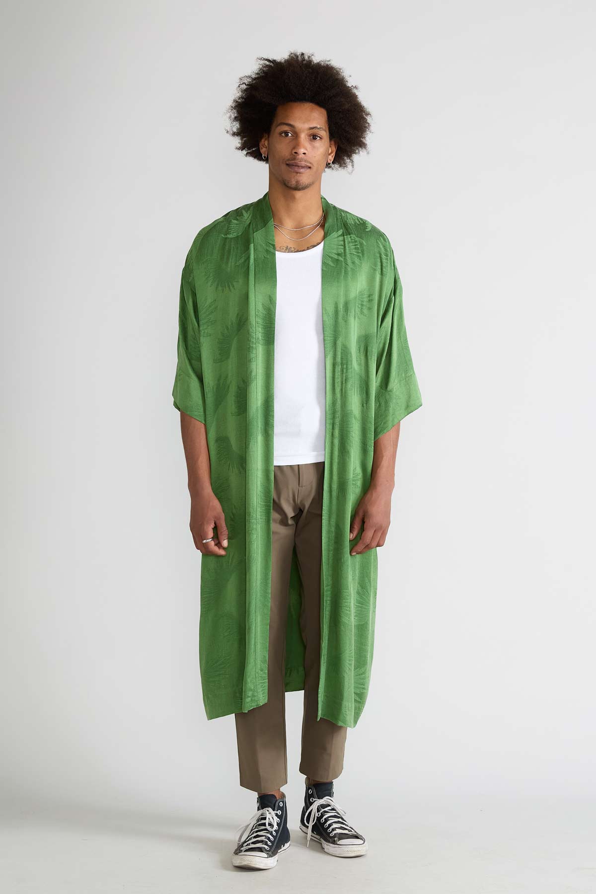Yahmo Herren vegan Kimono Kalle Matcha Grün