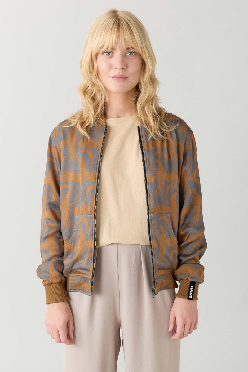 Yahmo Damen vegan Jacke Bomber Reversible Ruth Nouveau/Pine