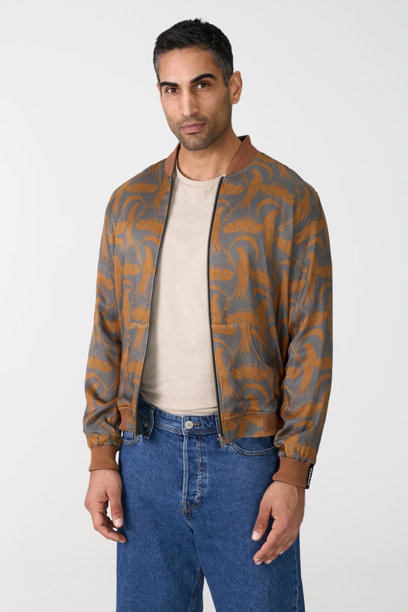 Yahmo Herren vegan Jacke Bomber Reversible Laslo Nouveau/Pine