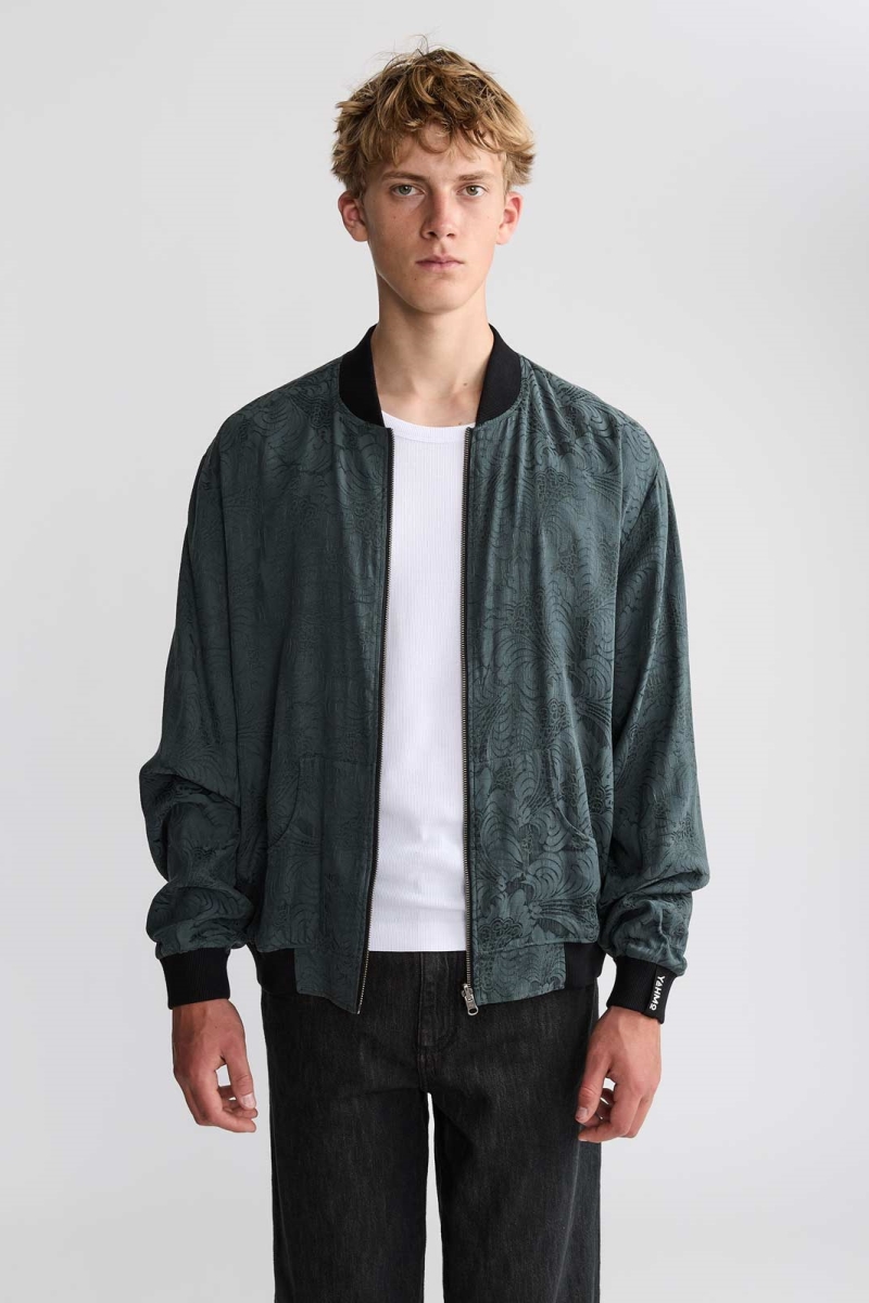 Yahmo Herren vegan Jacke Bomber Reversible Laslo Eclipse/Schwarz