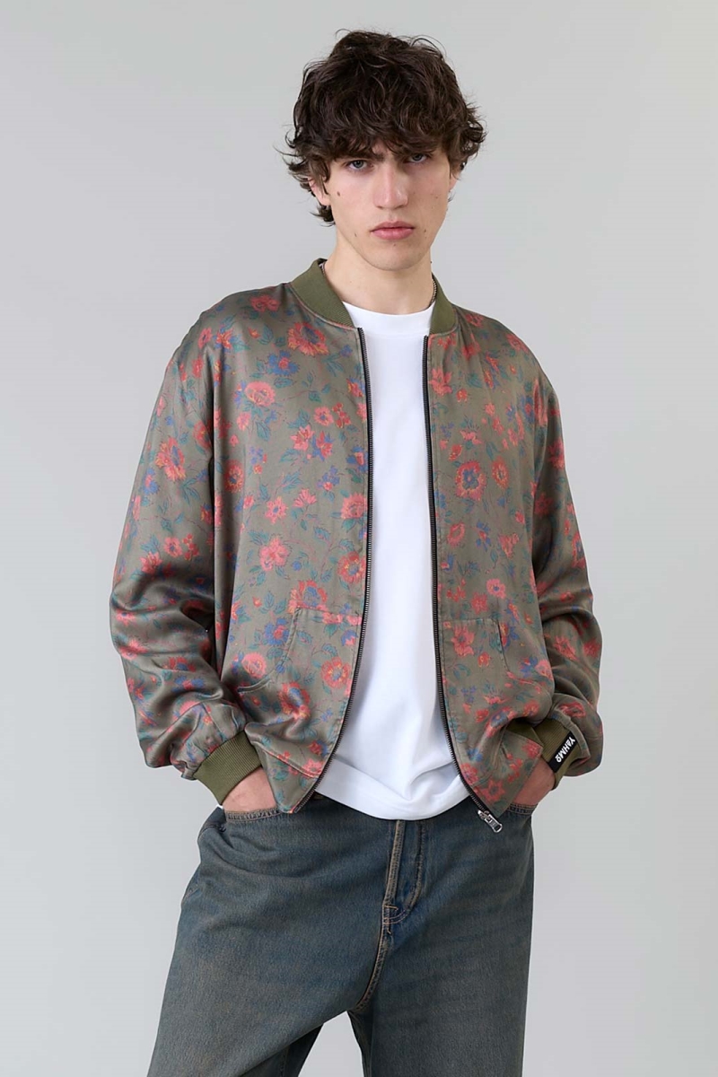 110235 - Herren vegan Jacke Bomber Reversible Laslo Daydream Olive