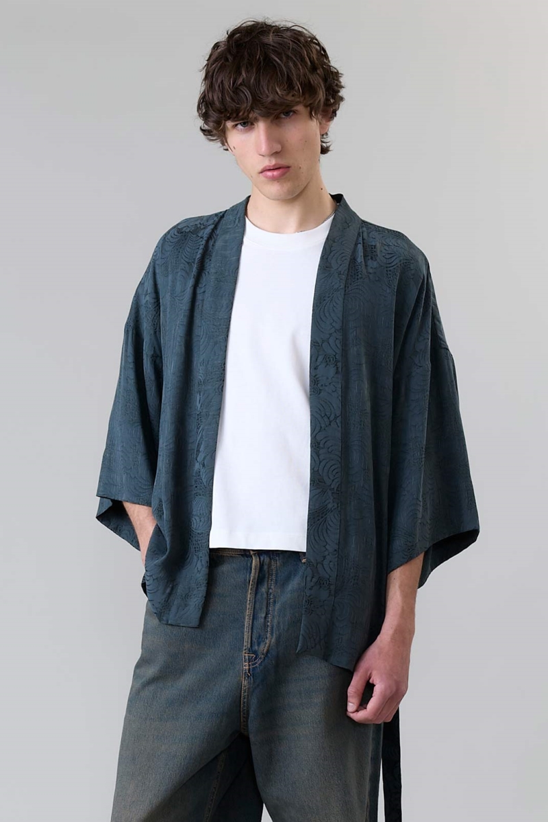 Yahmo Herren vegan Kimono Erich Eclipse Blau
