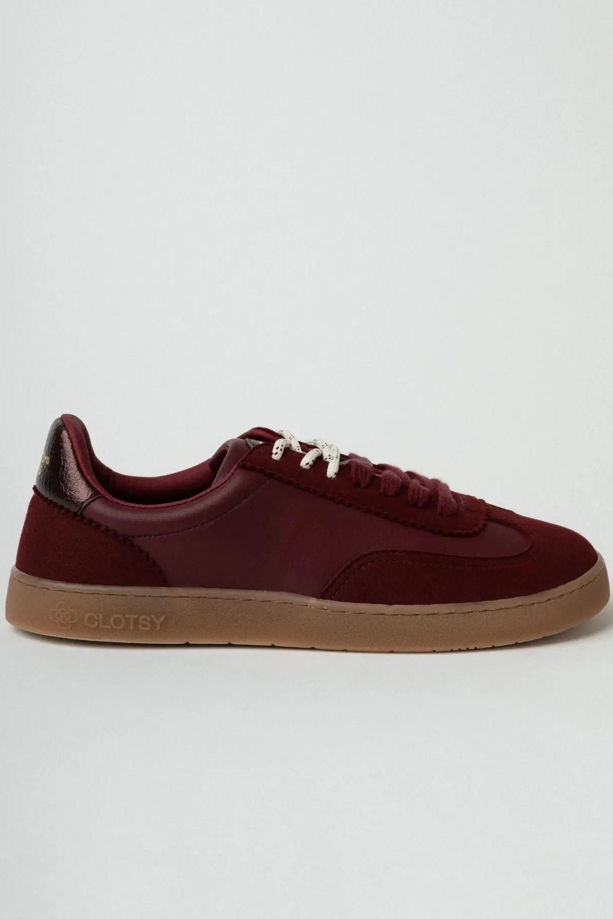Clotsy Damen vegan Sneaker Senda Burgundy