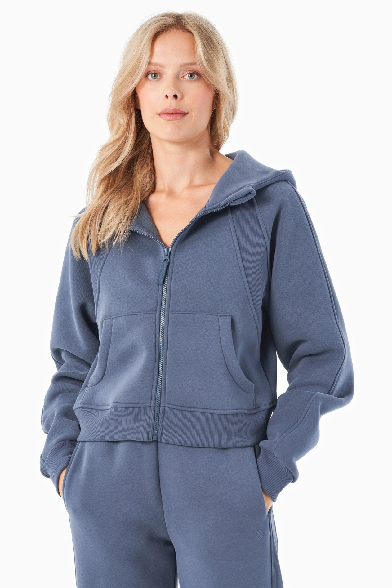 ORGANICATION Damen vegan Hoodie Full Zip Joddy Soft Indigo