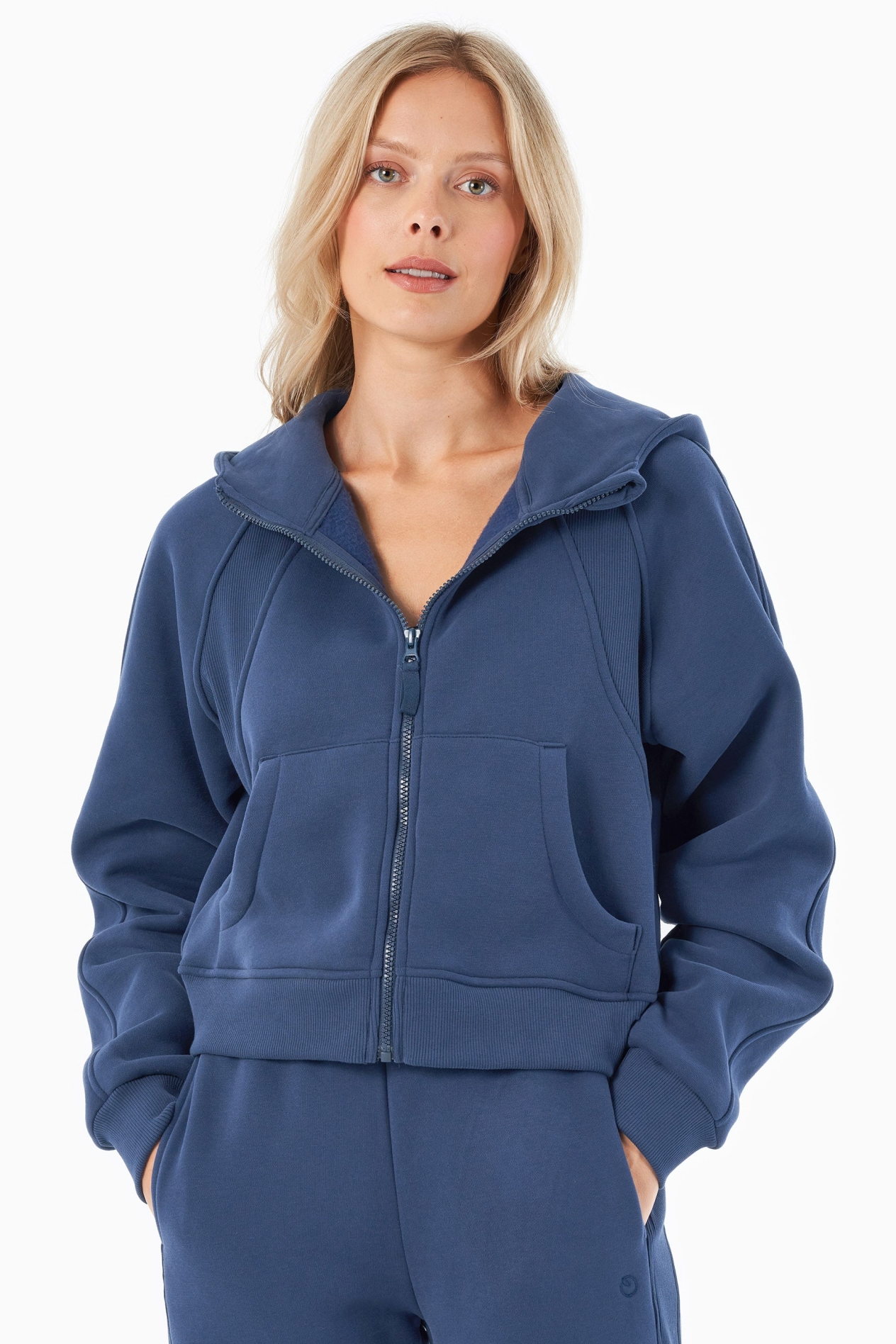 ORGANICATION Damen vegan Hoodie Full Zip Joddy Navy