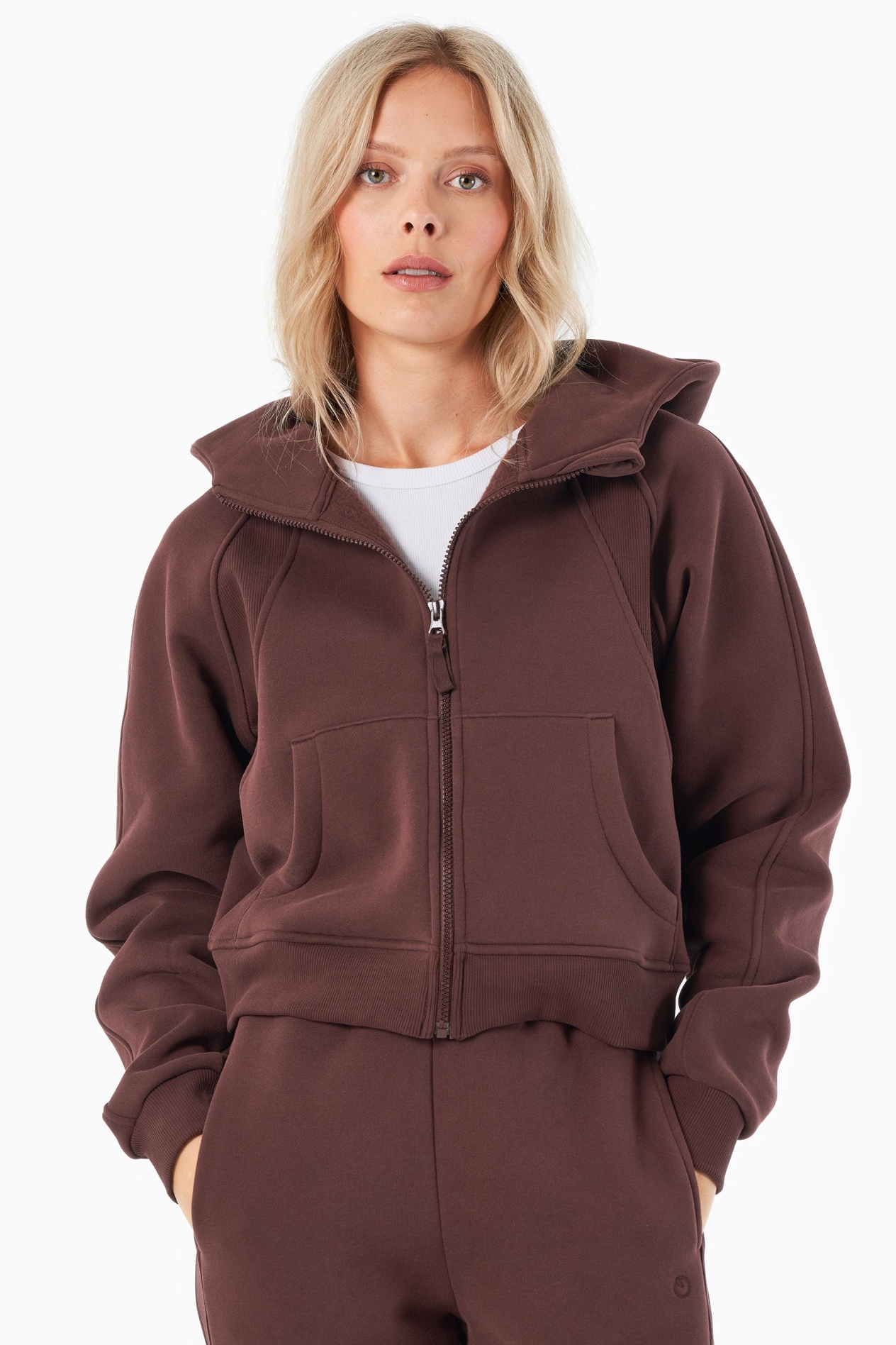 ORGANICATION Damen vegan Hoodie Full Zip Joddy Bitter Chocolate