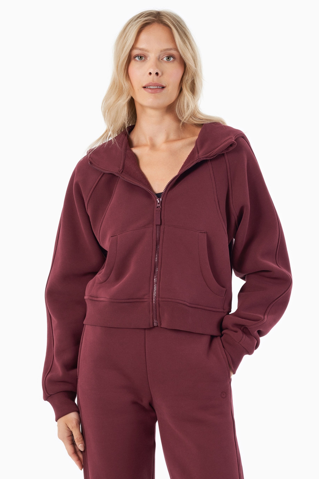 ORGANICATION Damen vegan Hoodie Full Zip Joddy Bordeaux