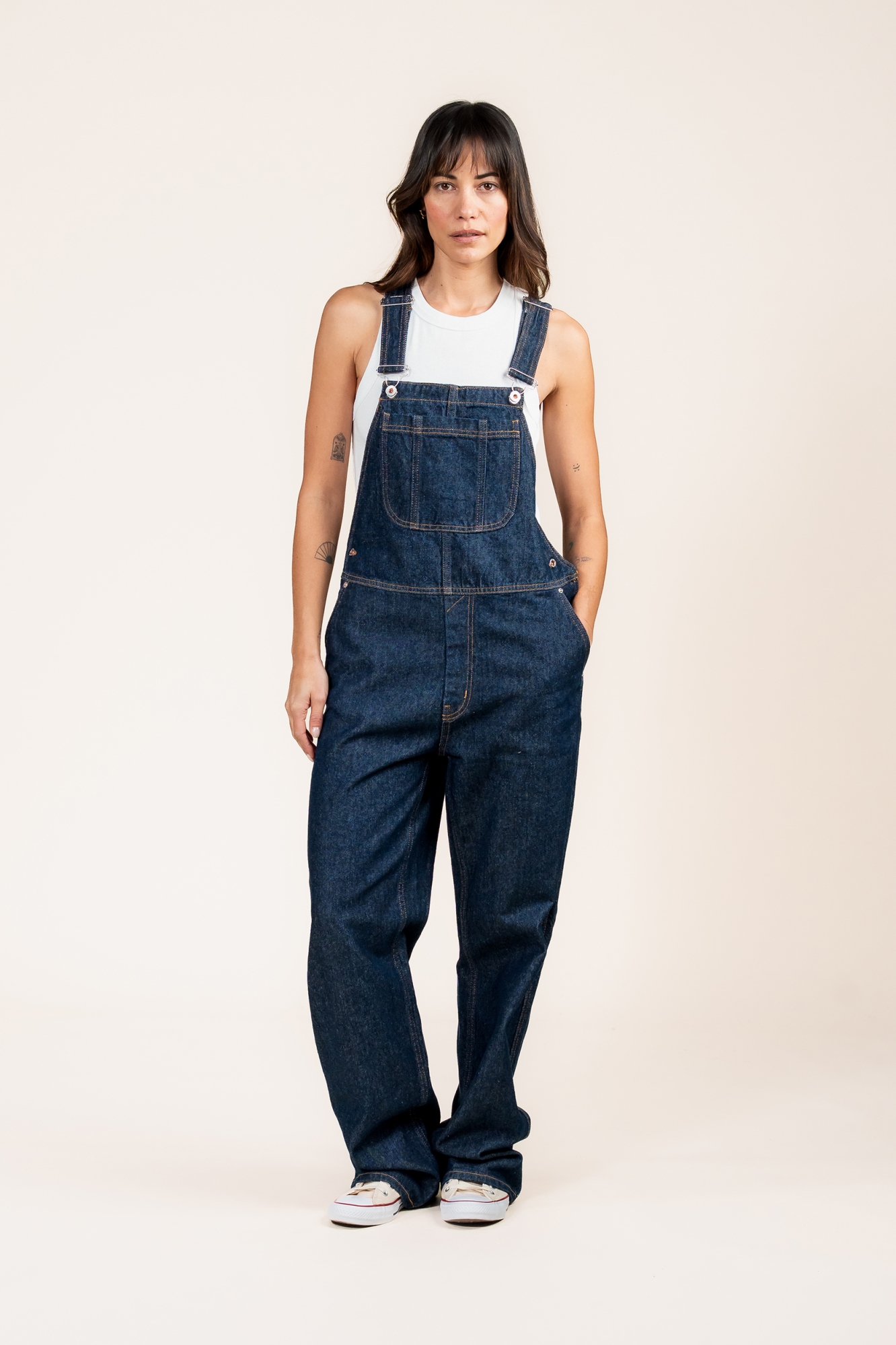 Kuyichi Damen vegan Latzhose Jonna Dunkelblau