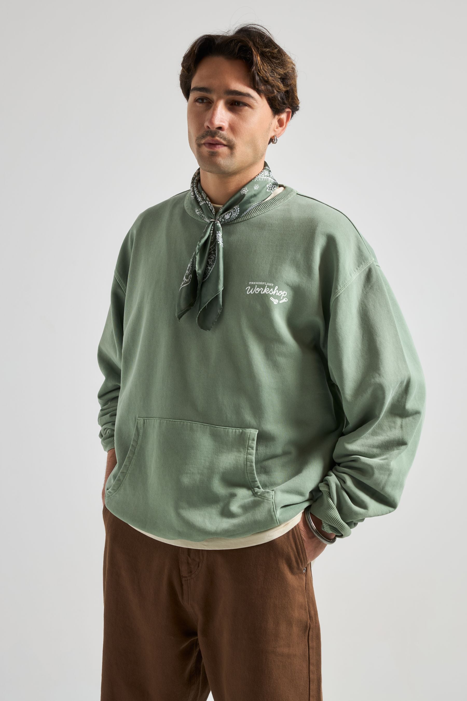 Image of Trendsplant mannen vegan Trui De Garage Heg Groen