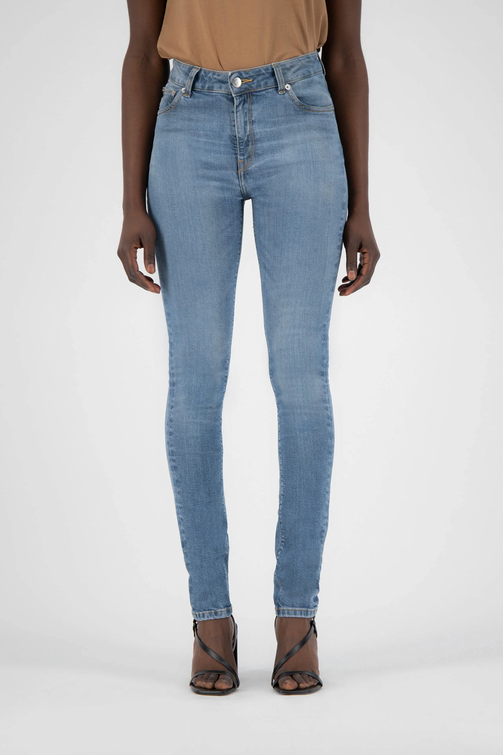 Image of MUD Jeans dames vegan Skinny Jeans Hazen Fan Stone