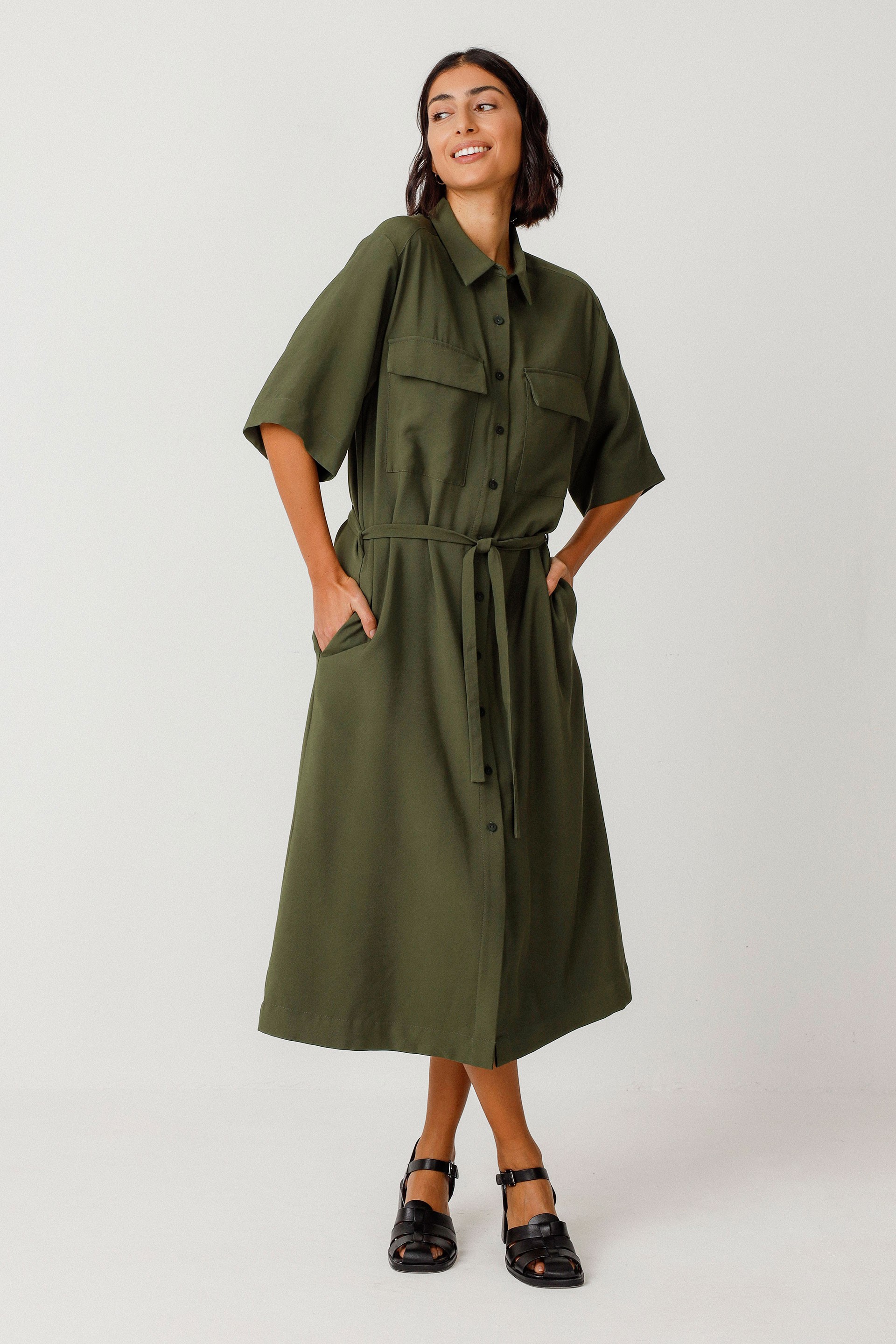 Image of SKFK dames vegan Jurk Danele Green