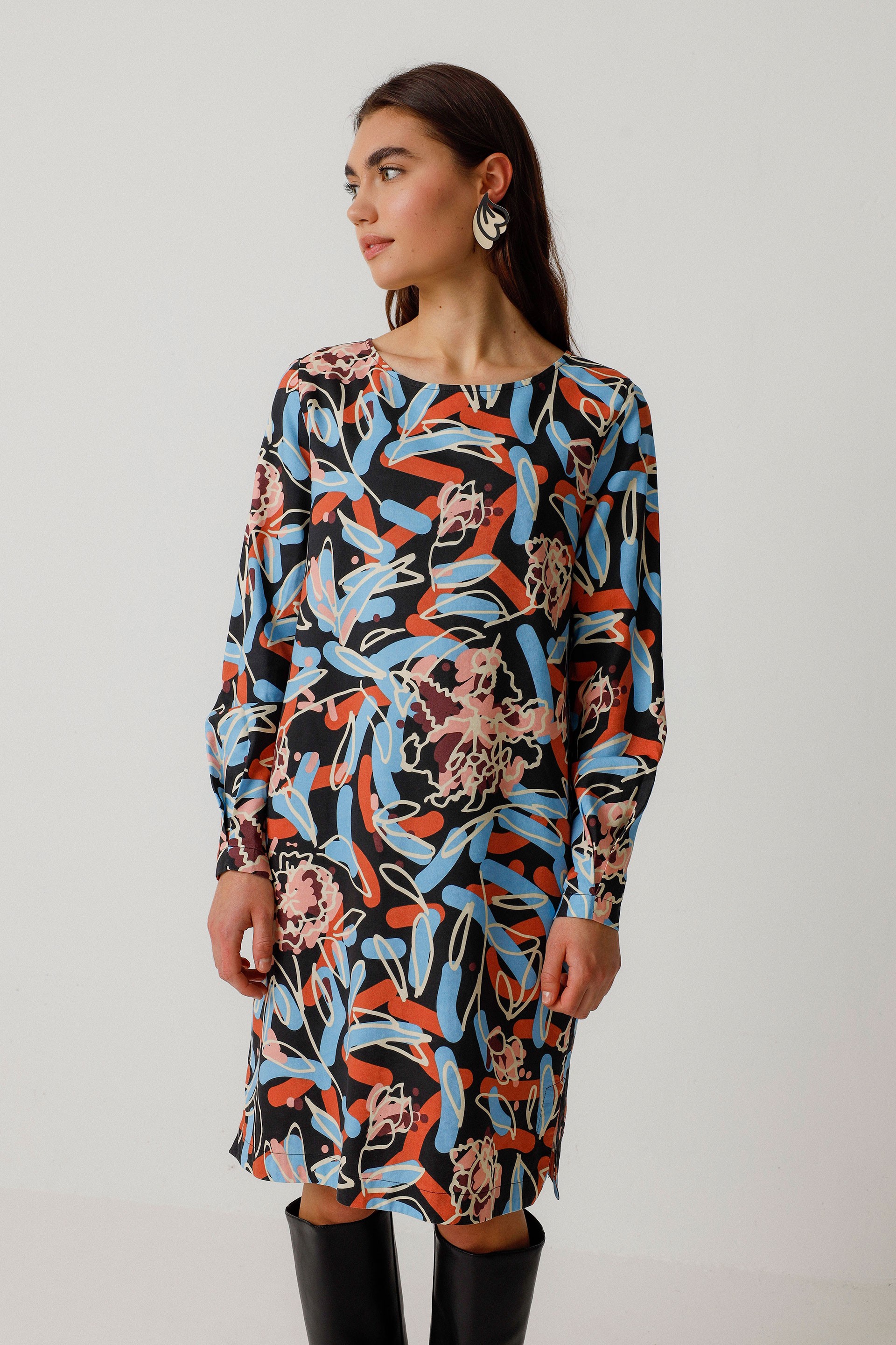 Image of SKFK dames vegan Jurk Edurtzeta Meerkleurig