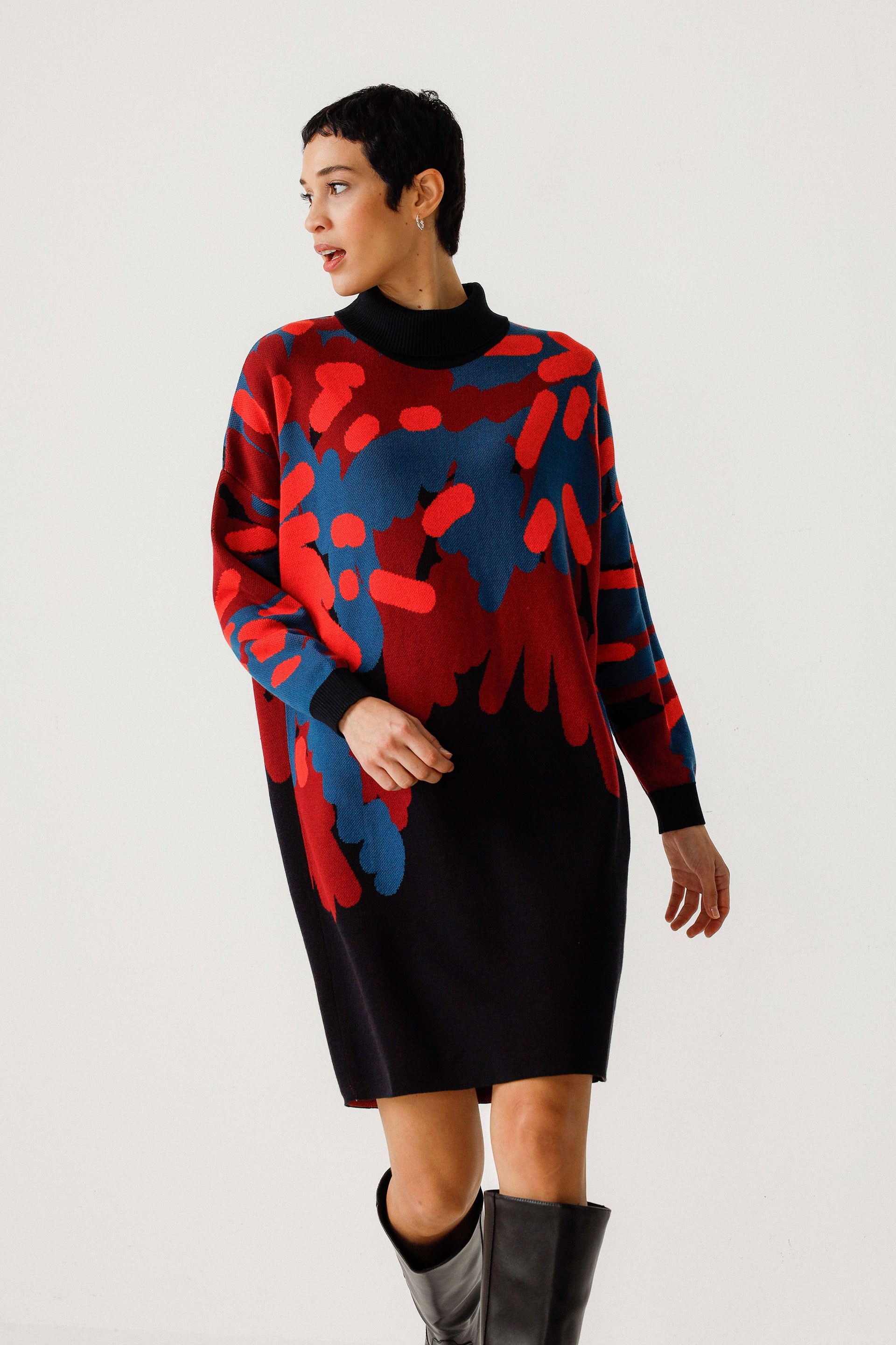 Image of SKFK dames vegan Jurk Haira Veelkleurig
