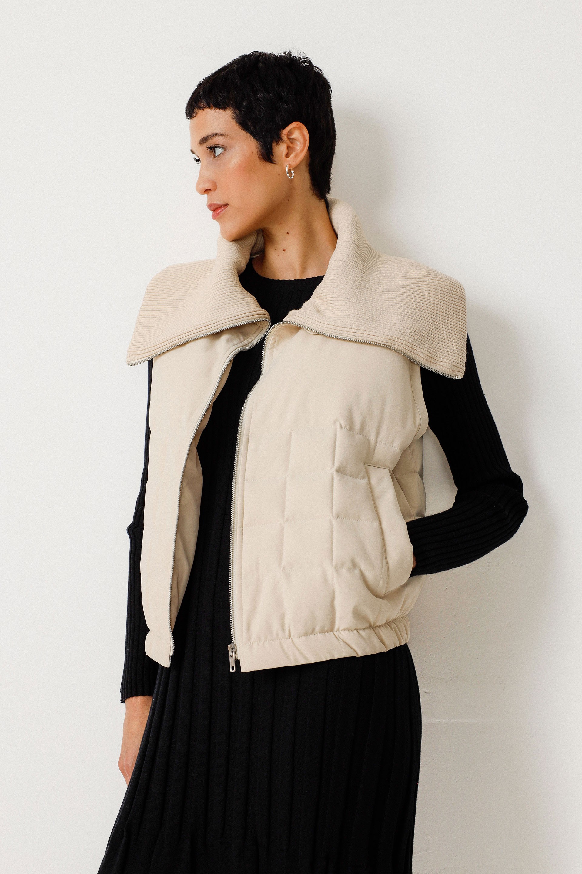 Image of SKFK dames vegan Vest Amila Beige