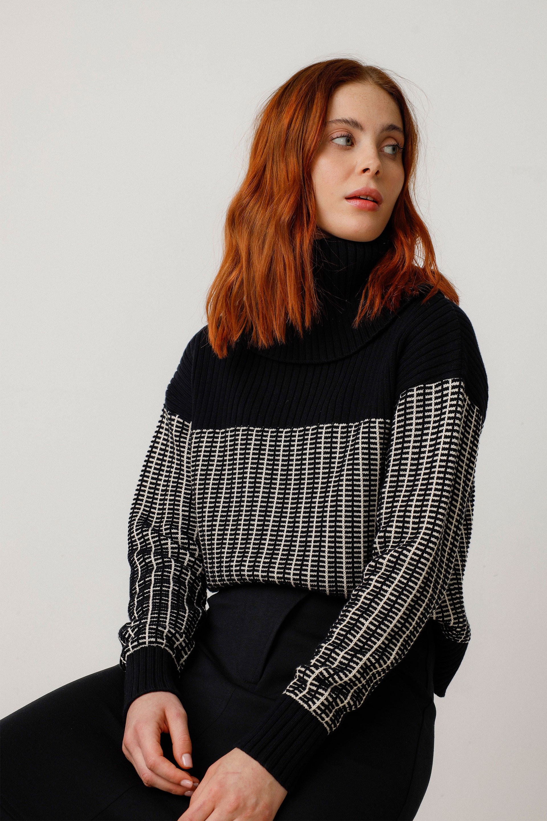 SKFK Damen vegan Pullover Rebeka Schwarz