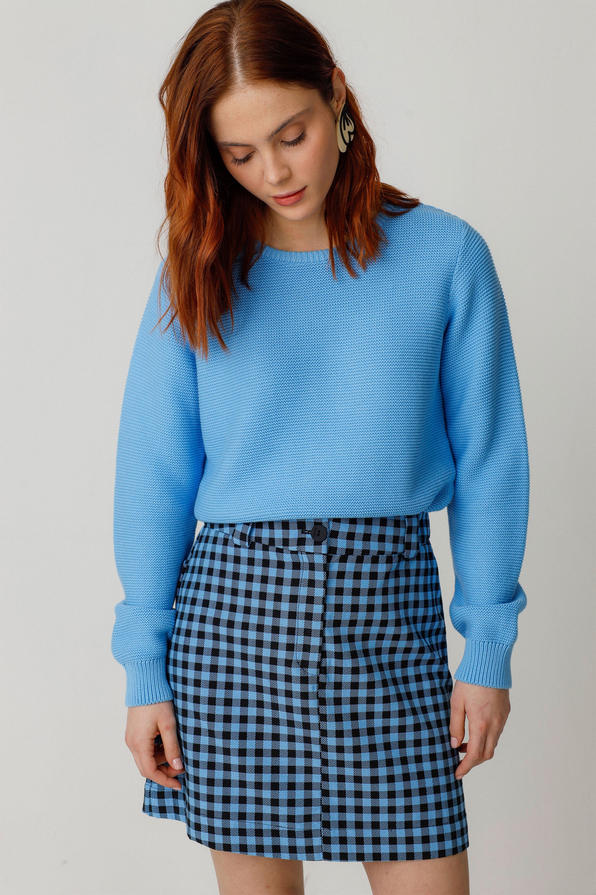 Image of SKFK dames vegan Trui Iradi Blauw
