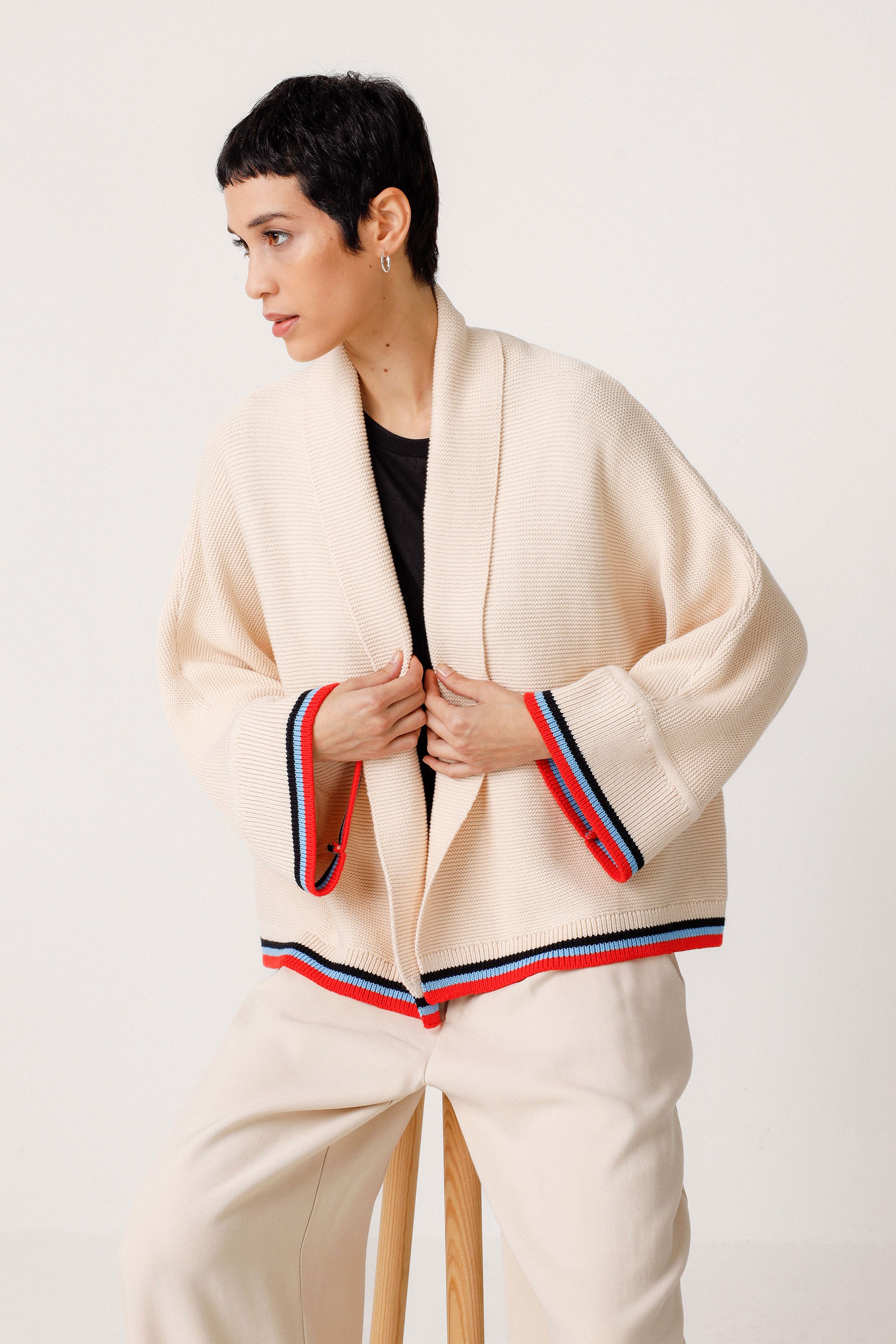 Image of SKFK dames vegan Cardigan Elixane Beige
