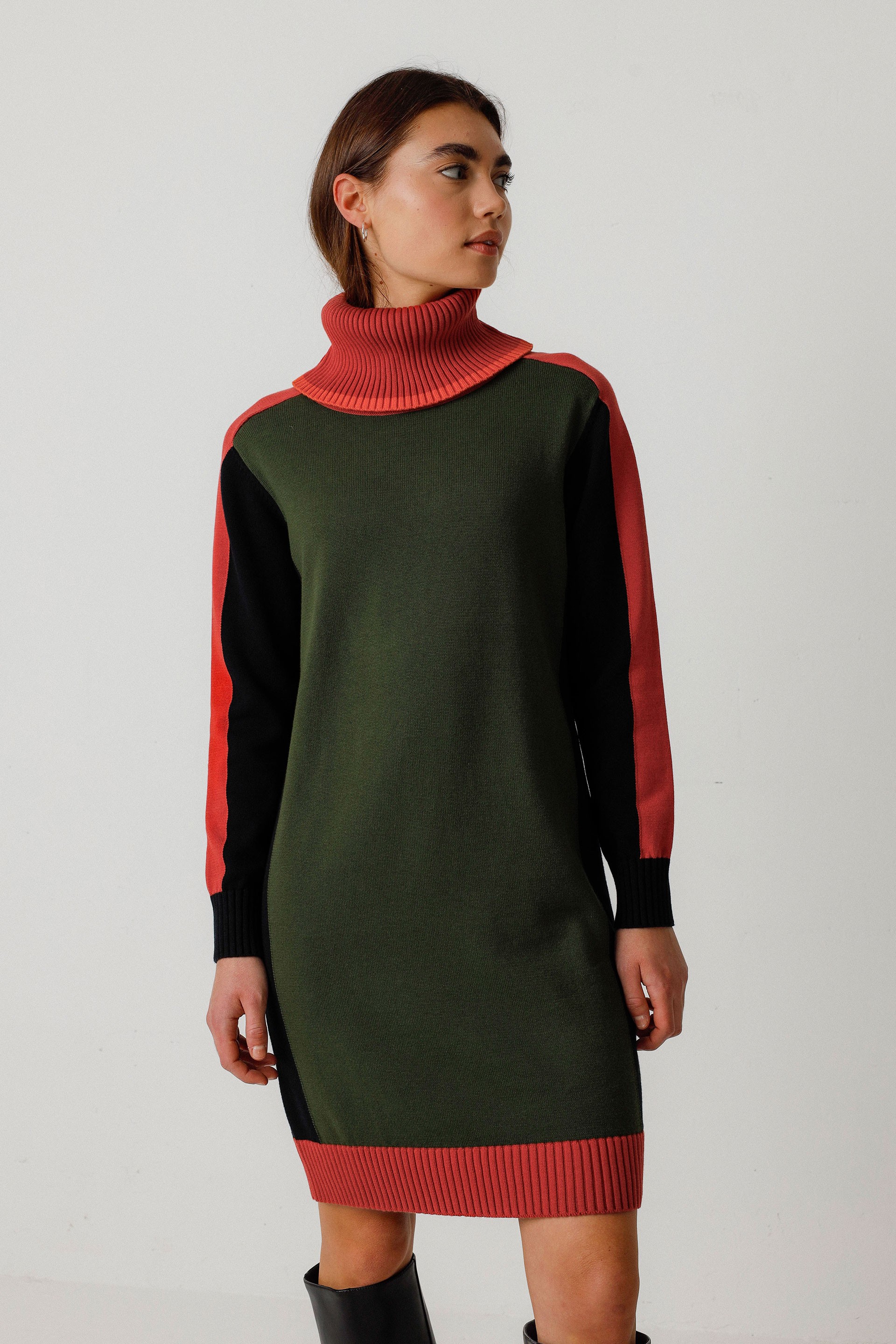 SKFK Damen vegan Kleid Emili Gr&Atilde;&frac14;n