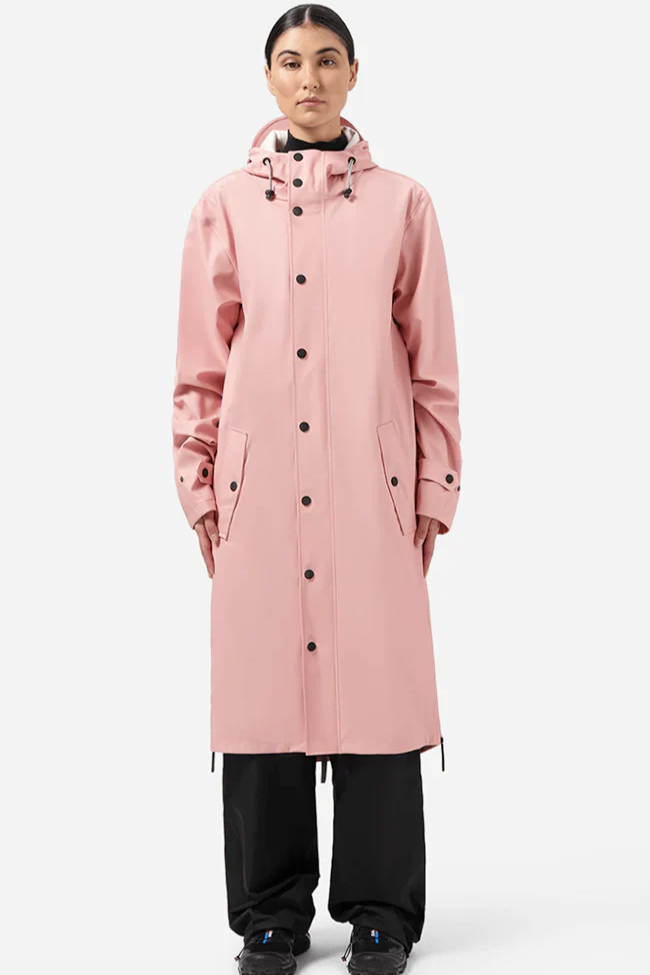 111874 - Damen vegan Regenmantel Original Gebranntes Rosa Reflektierend