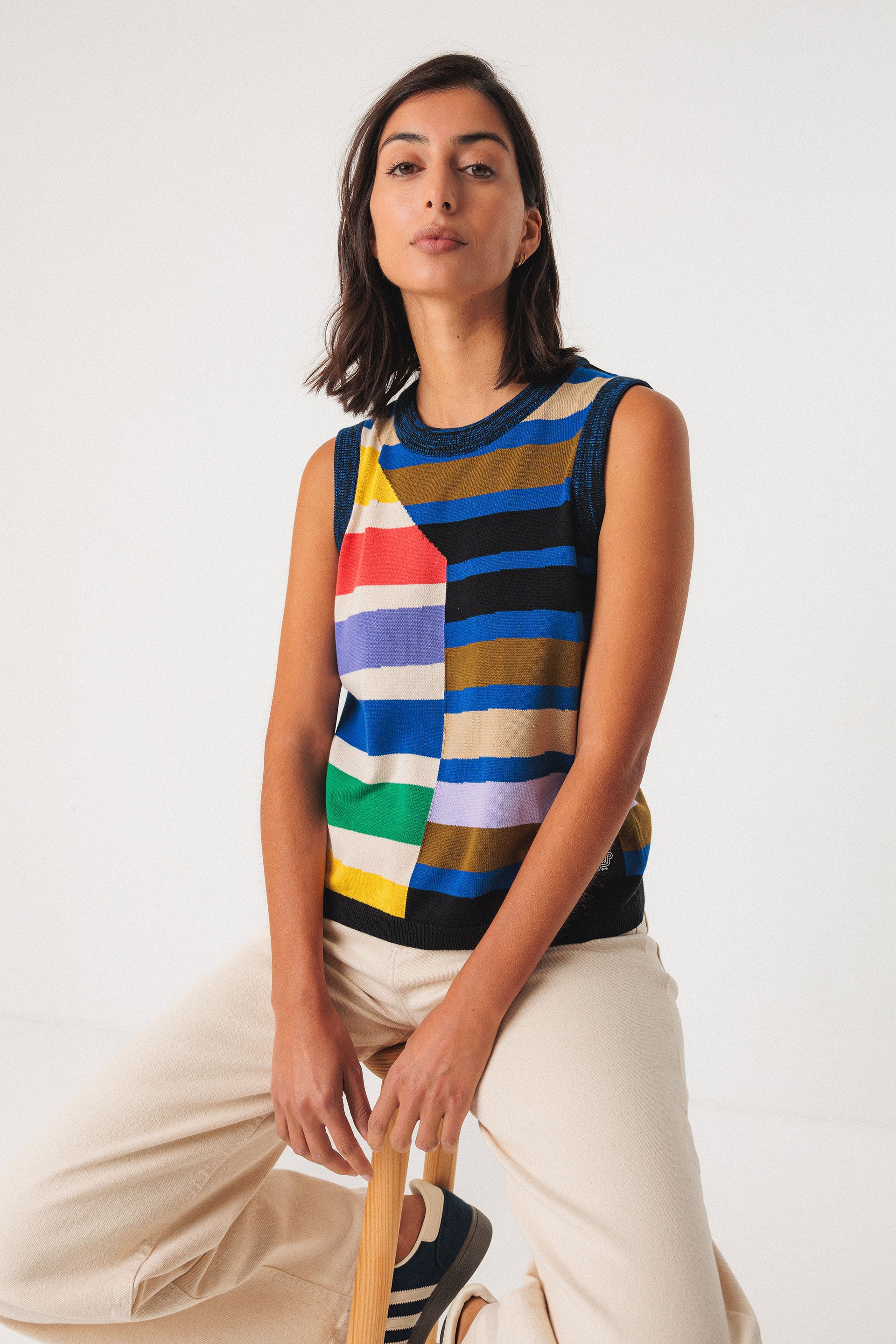 Image of SKFK dames vegan Top Naiara Meerkleurig