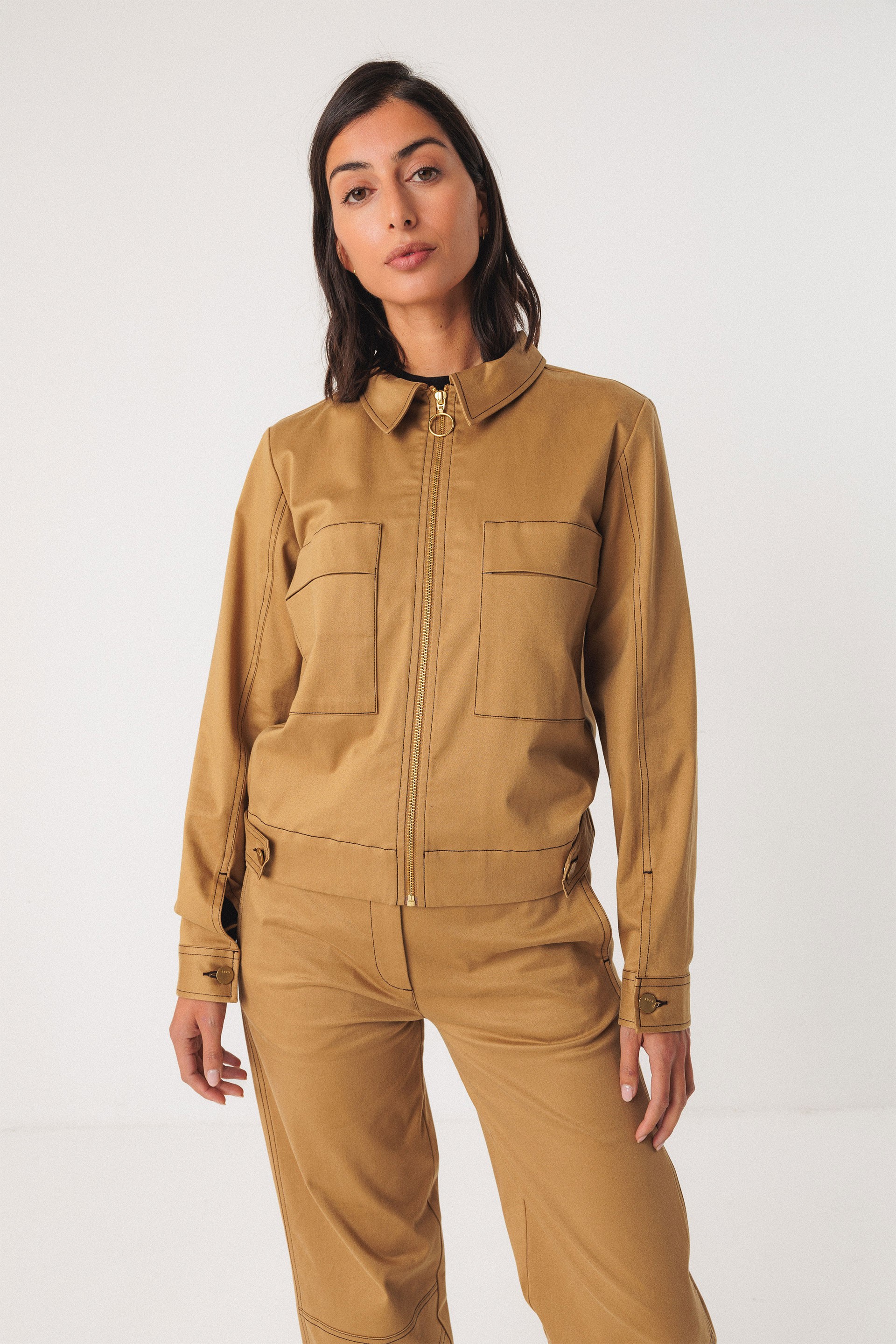 SKFK Damen vegan Jacke Hize Braun