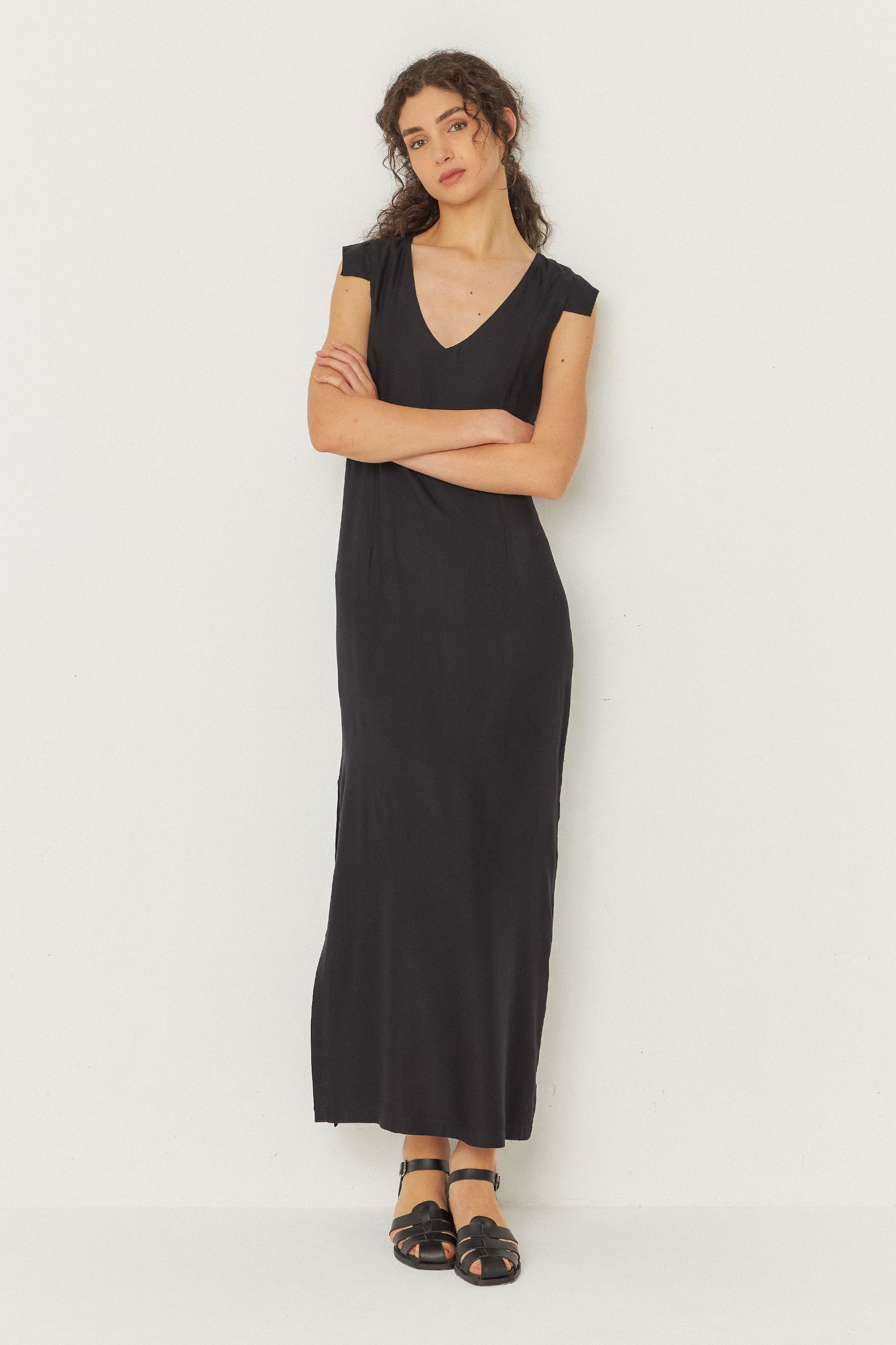 SKFK Damen vegan Kleid Ira Schwarz
