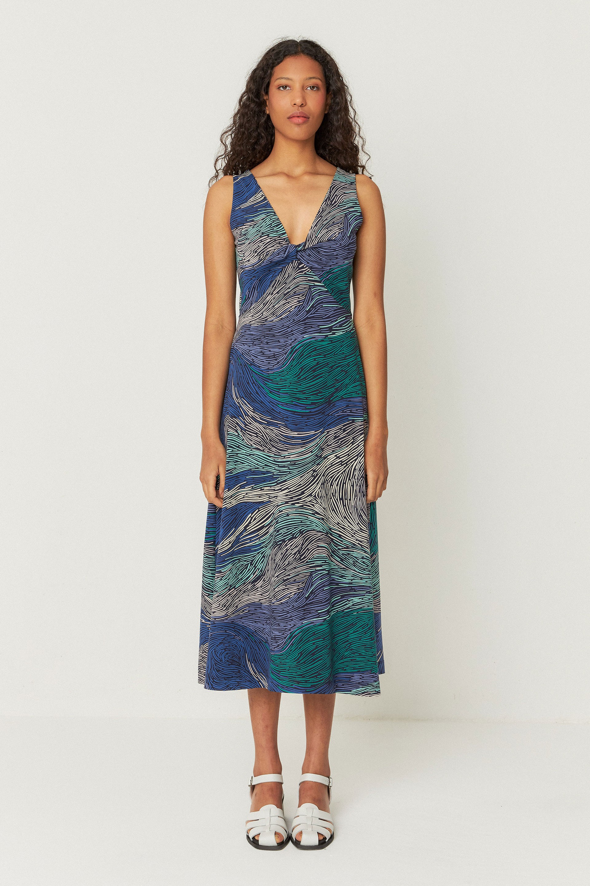 SKFK Damen vegan Kleid Kala Mehrfarbig