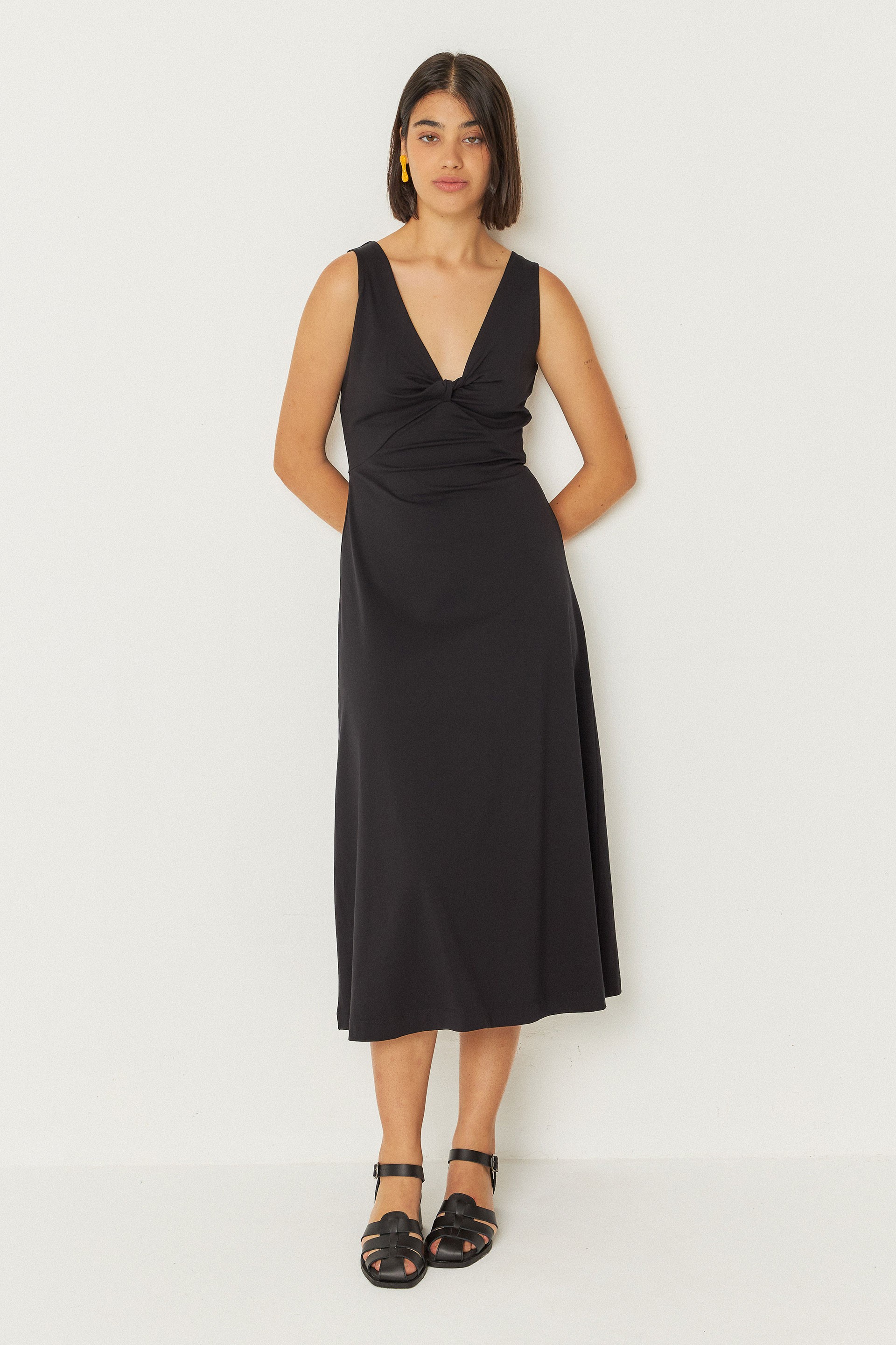 SKFK Damen vegan Kleid Kala Schwarz