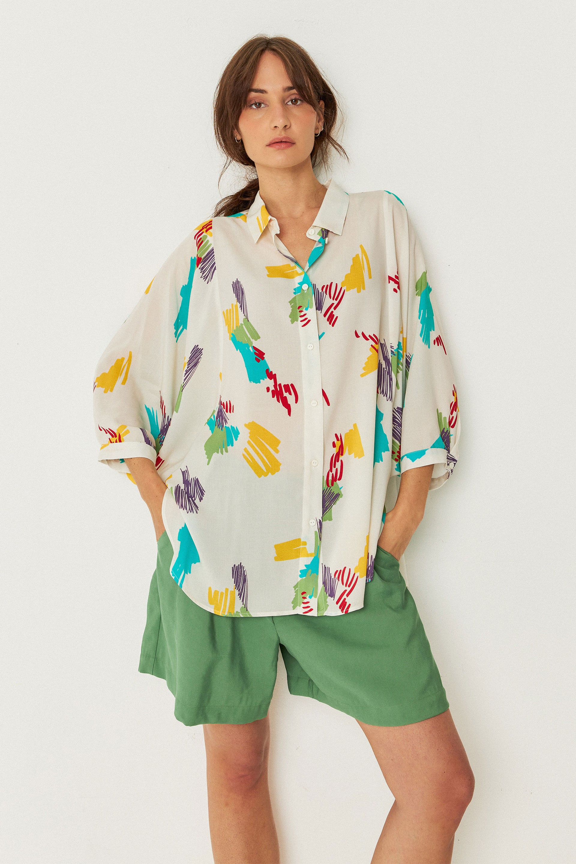 SKFK Damen vegan Shirt Katrin Mehrfarbig