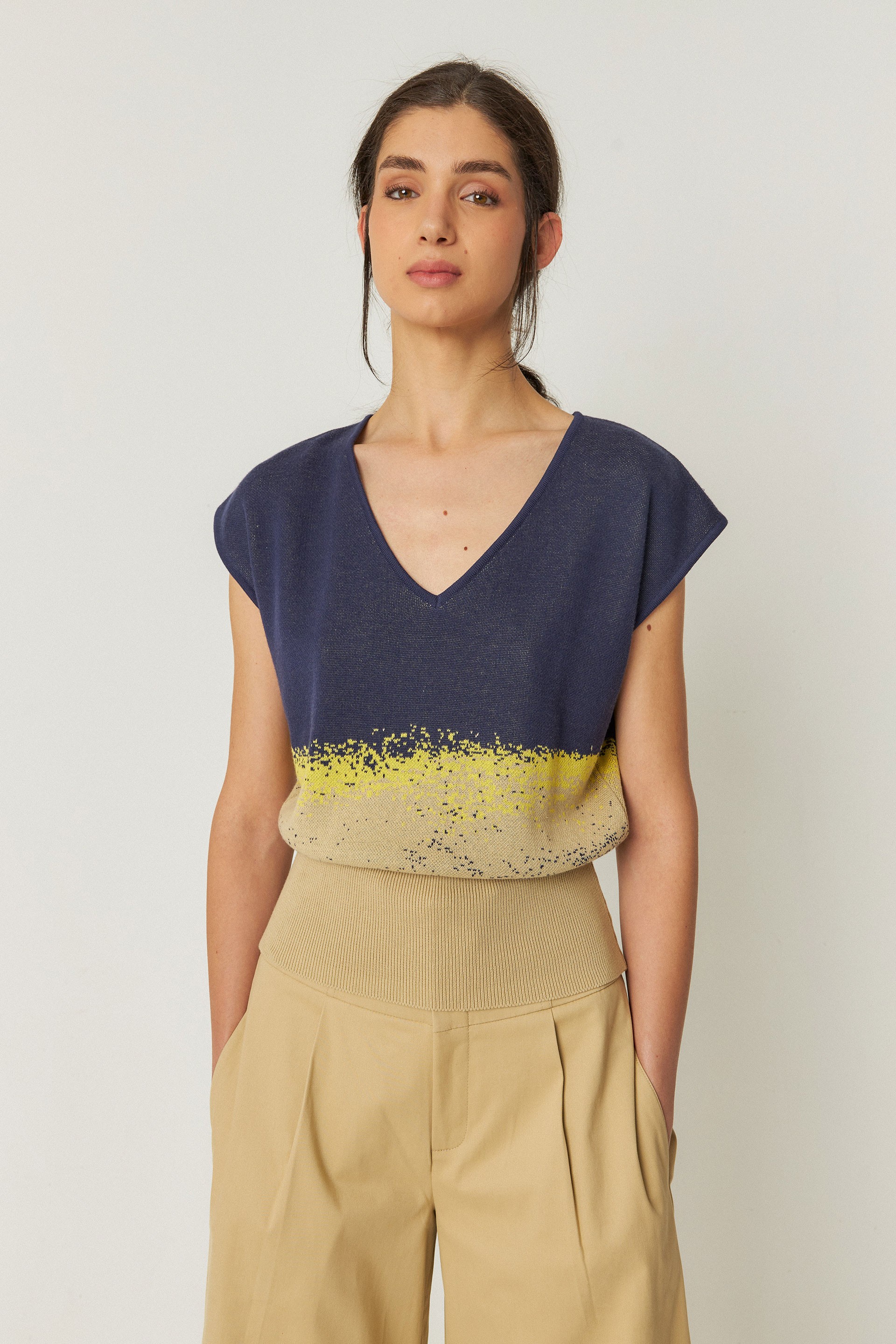 SKFK Damen vegan T-Shirt Elba Marineblau