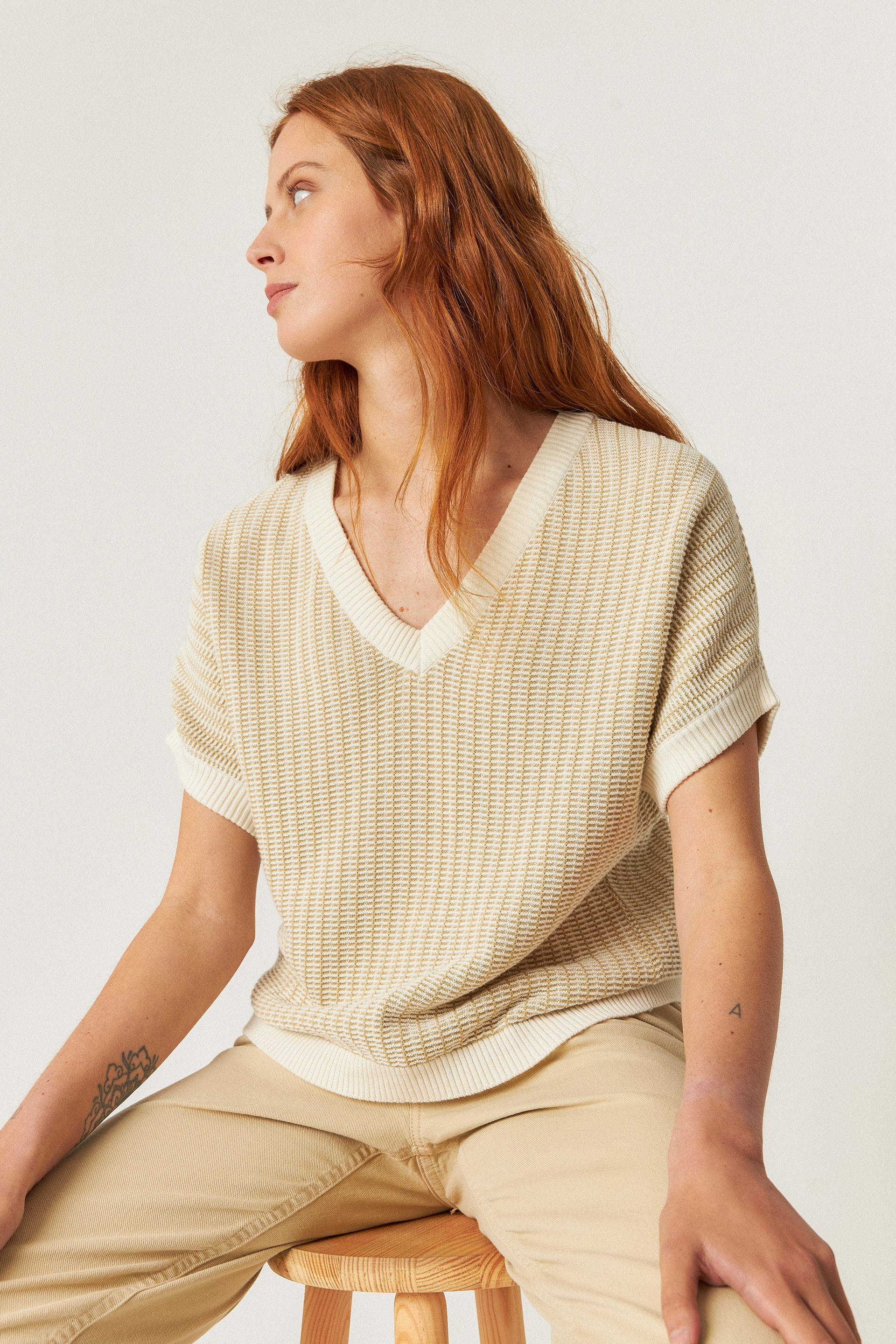 SKFK Damen vegan T-Shirt Kloe Beige
