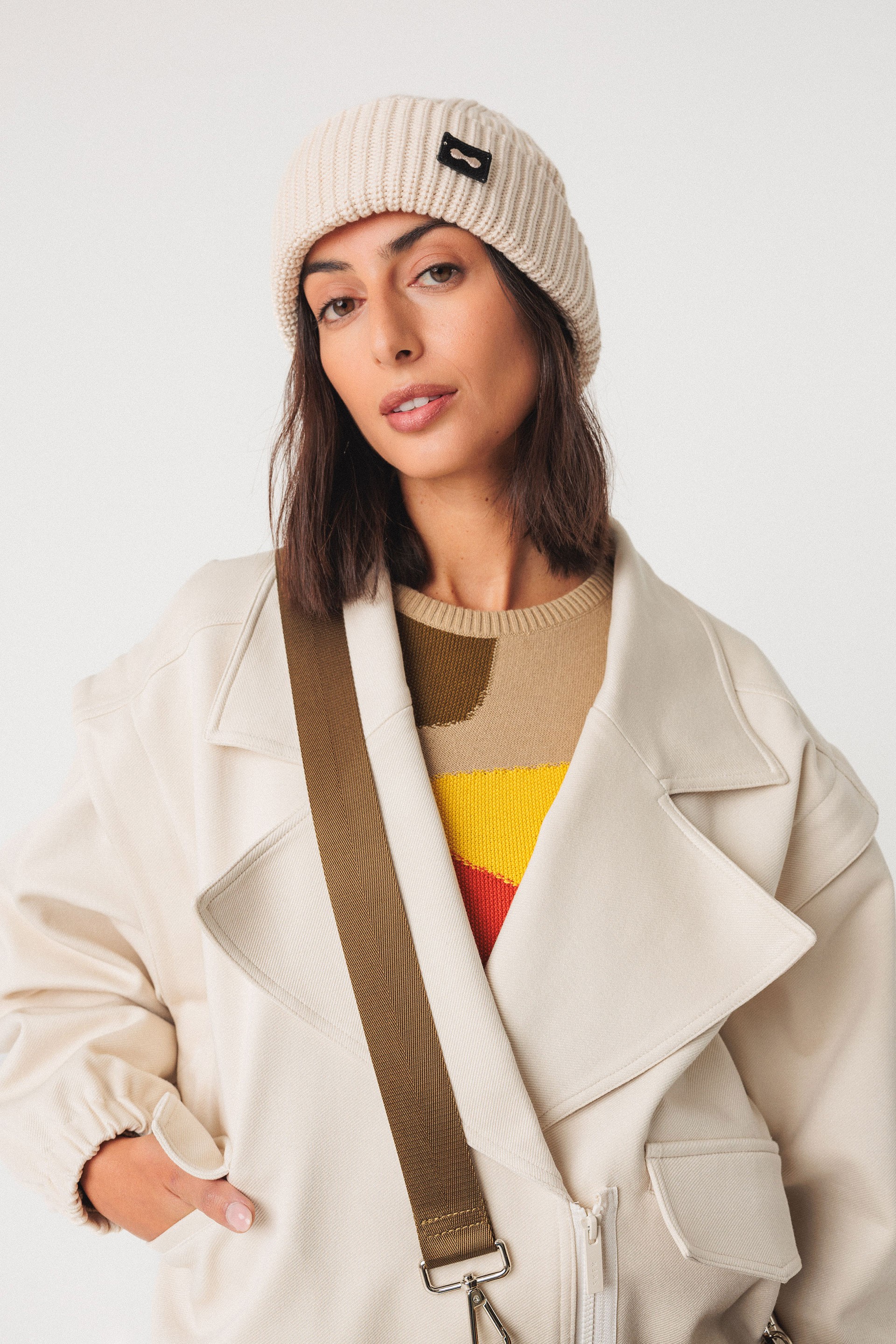 SKFK womens vegan Beanie Zala Beige