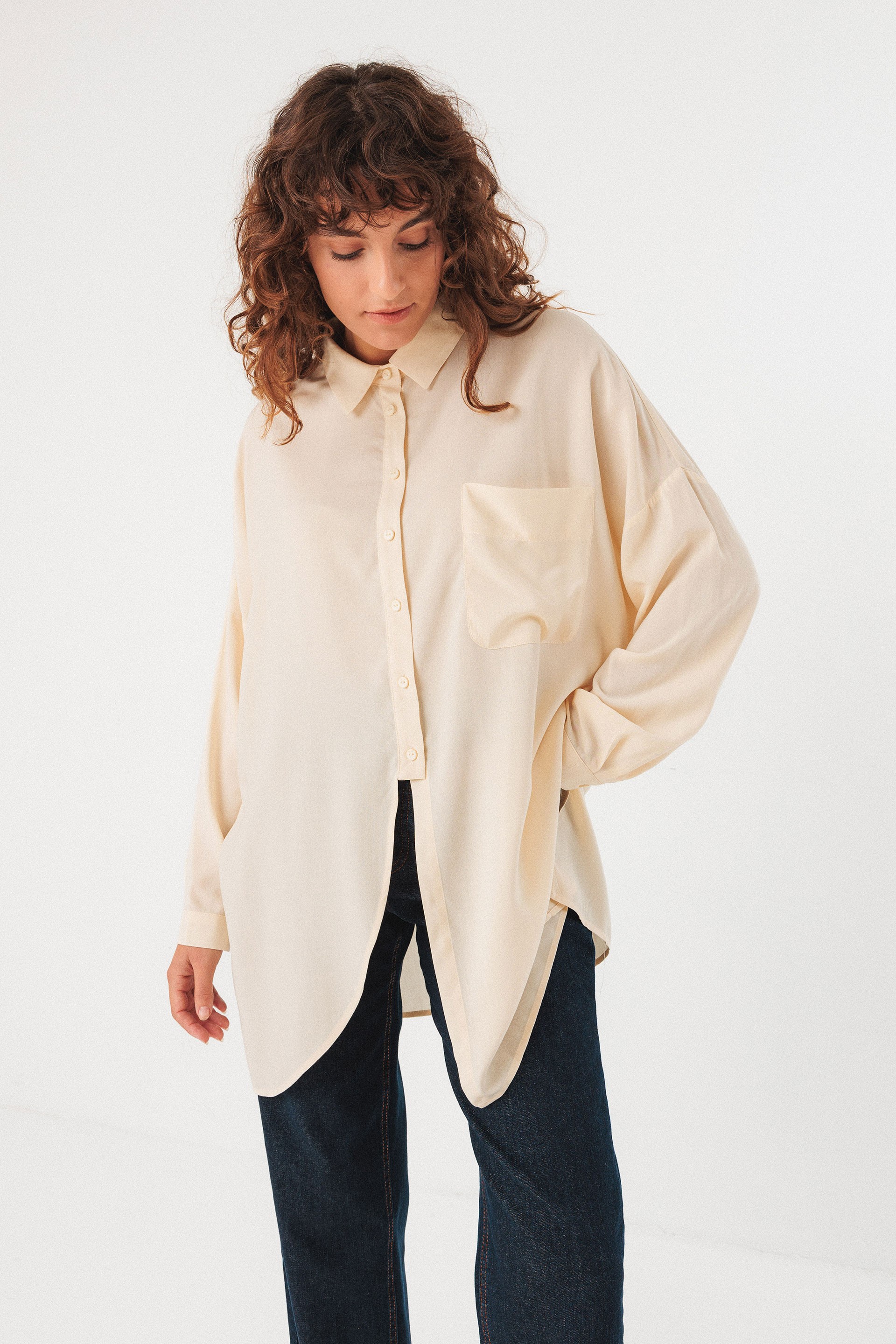 Image of SKFK dames vegan Shirt Mikela Beige