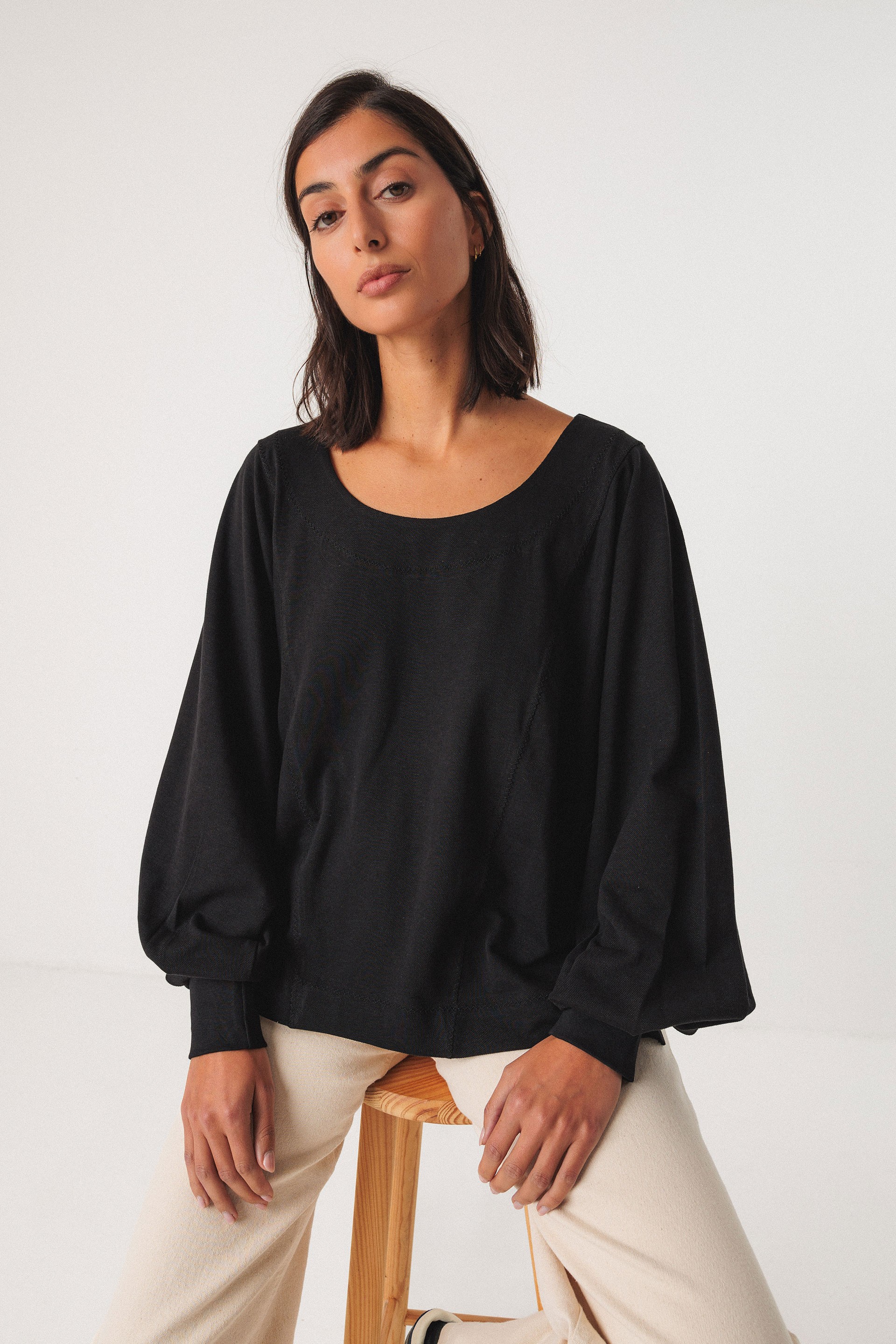 Image of SKFK dames vegan T-Shirt Gartze Zwart