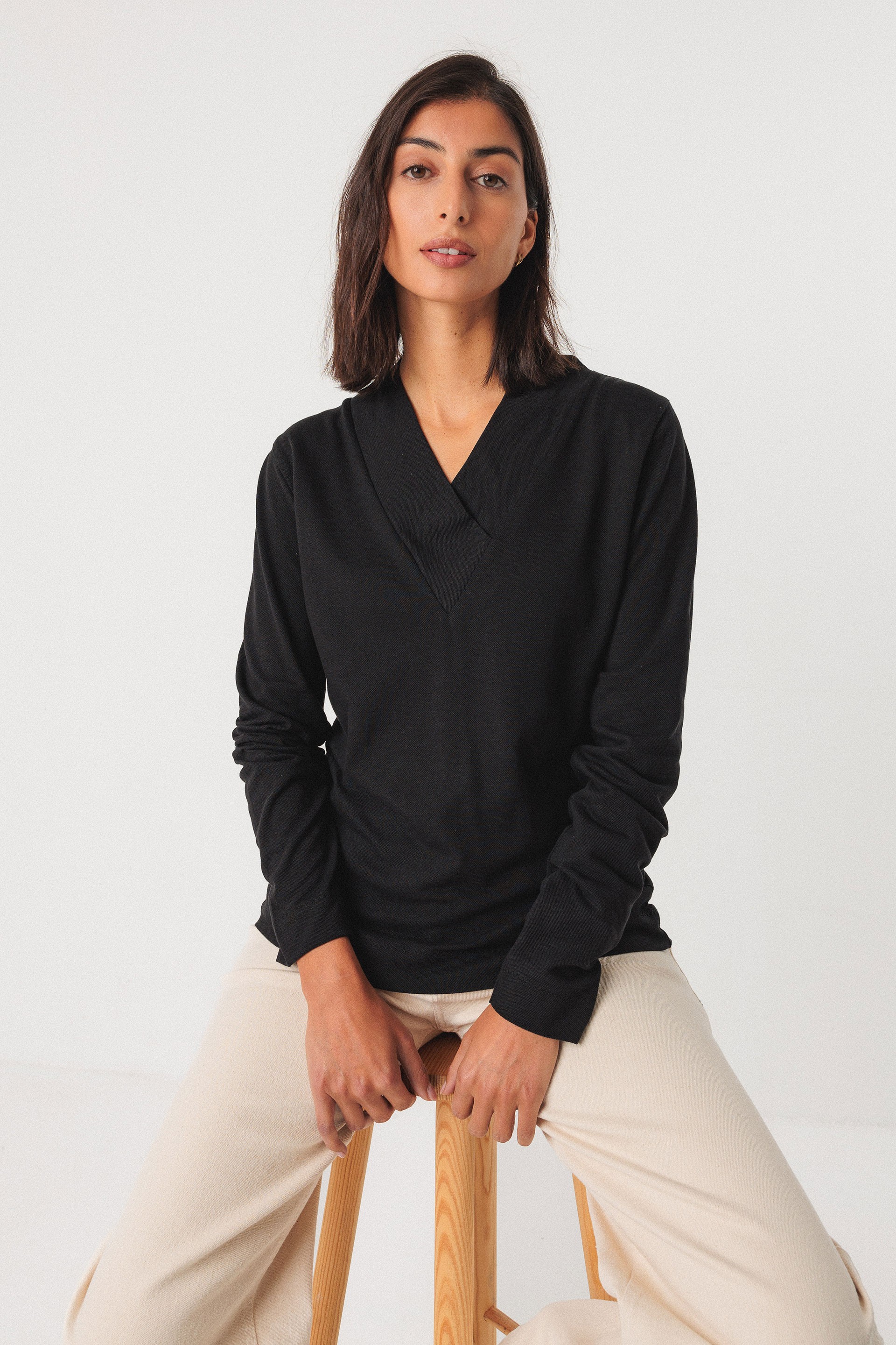 SKFK womens vegan T-Shirt Ibarne Black