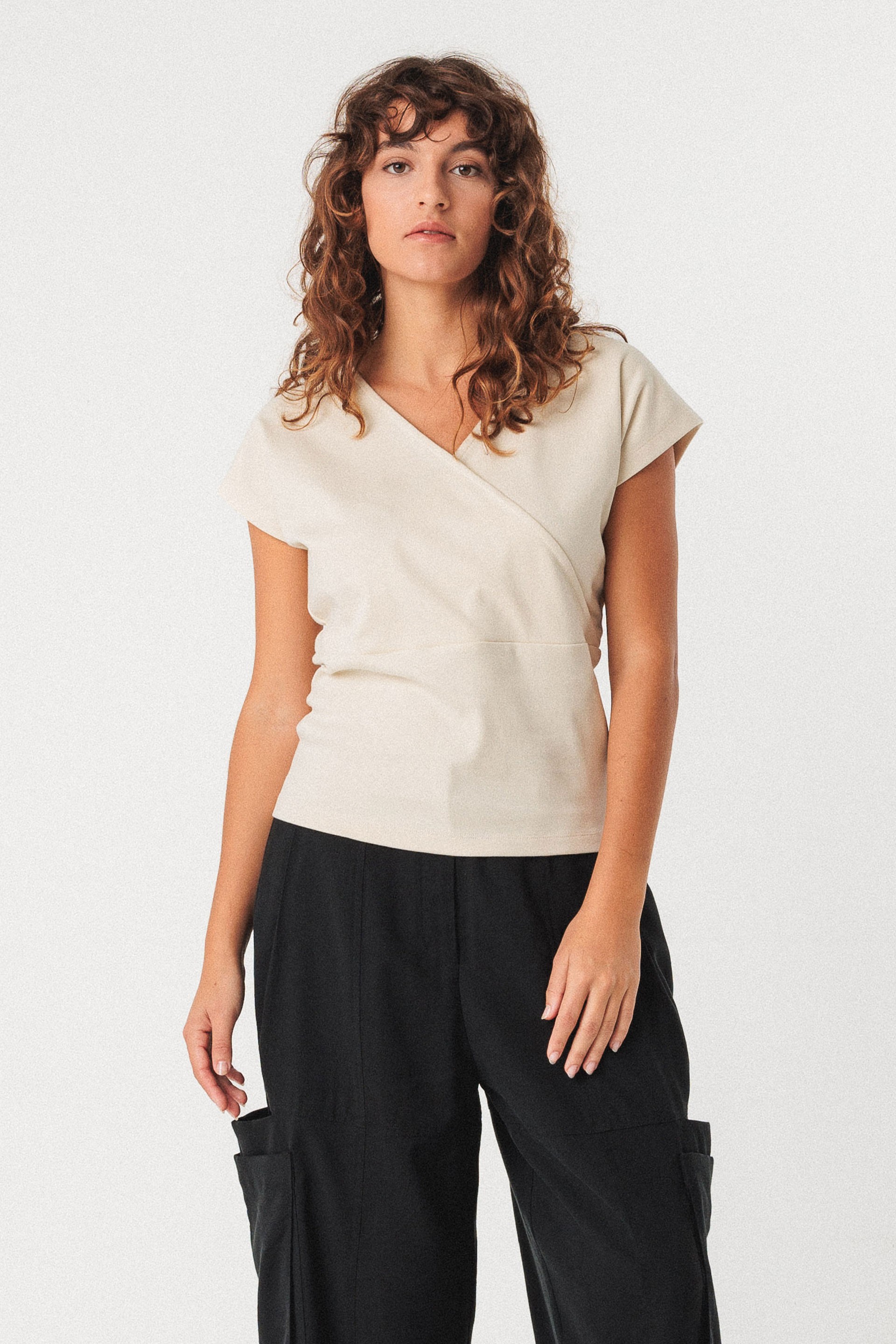 SKFK womens vegan T-Shirt Maialen Beige