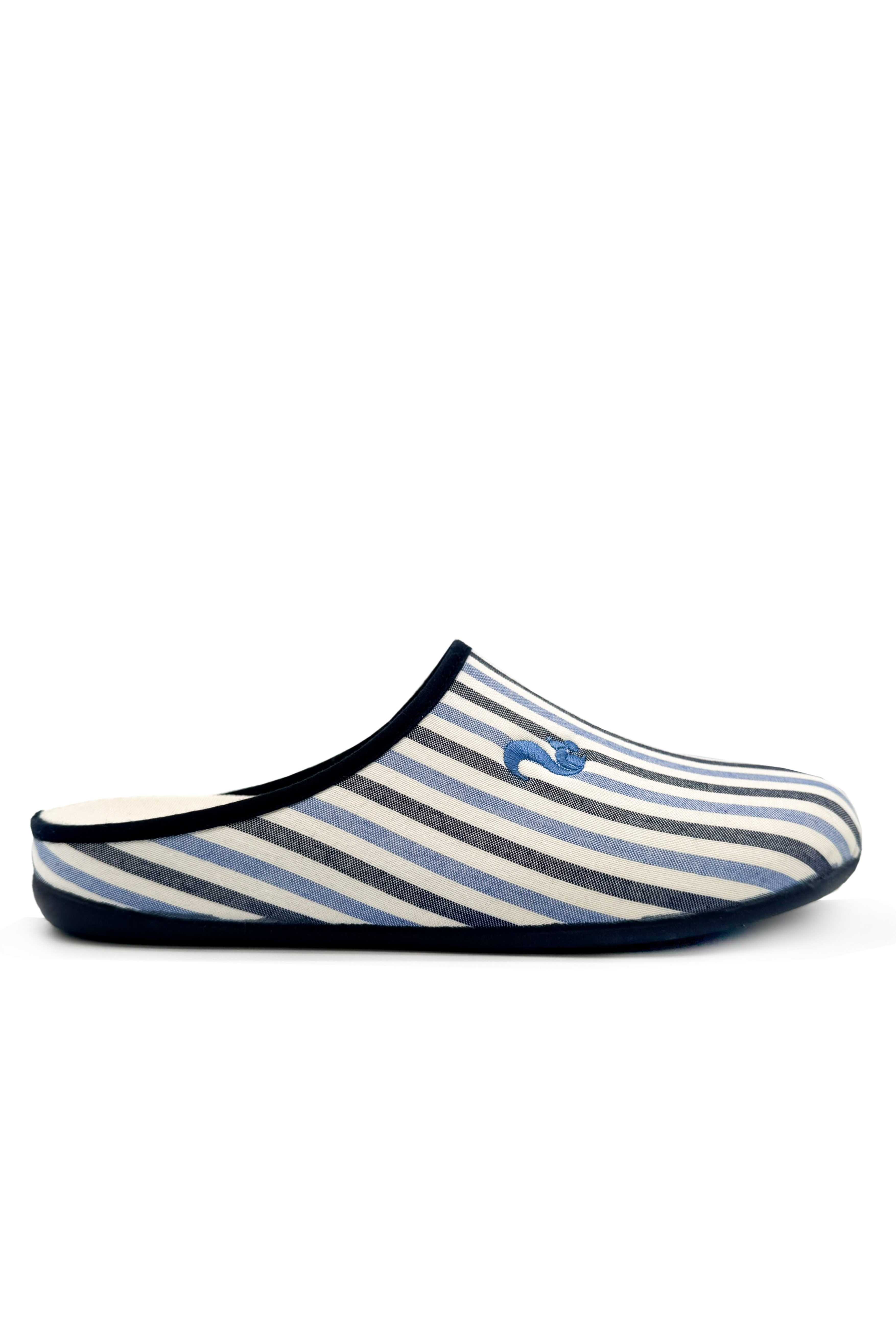 thies womens vegan Slipper Eco Pyjama Blue Stripe