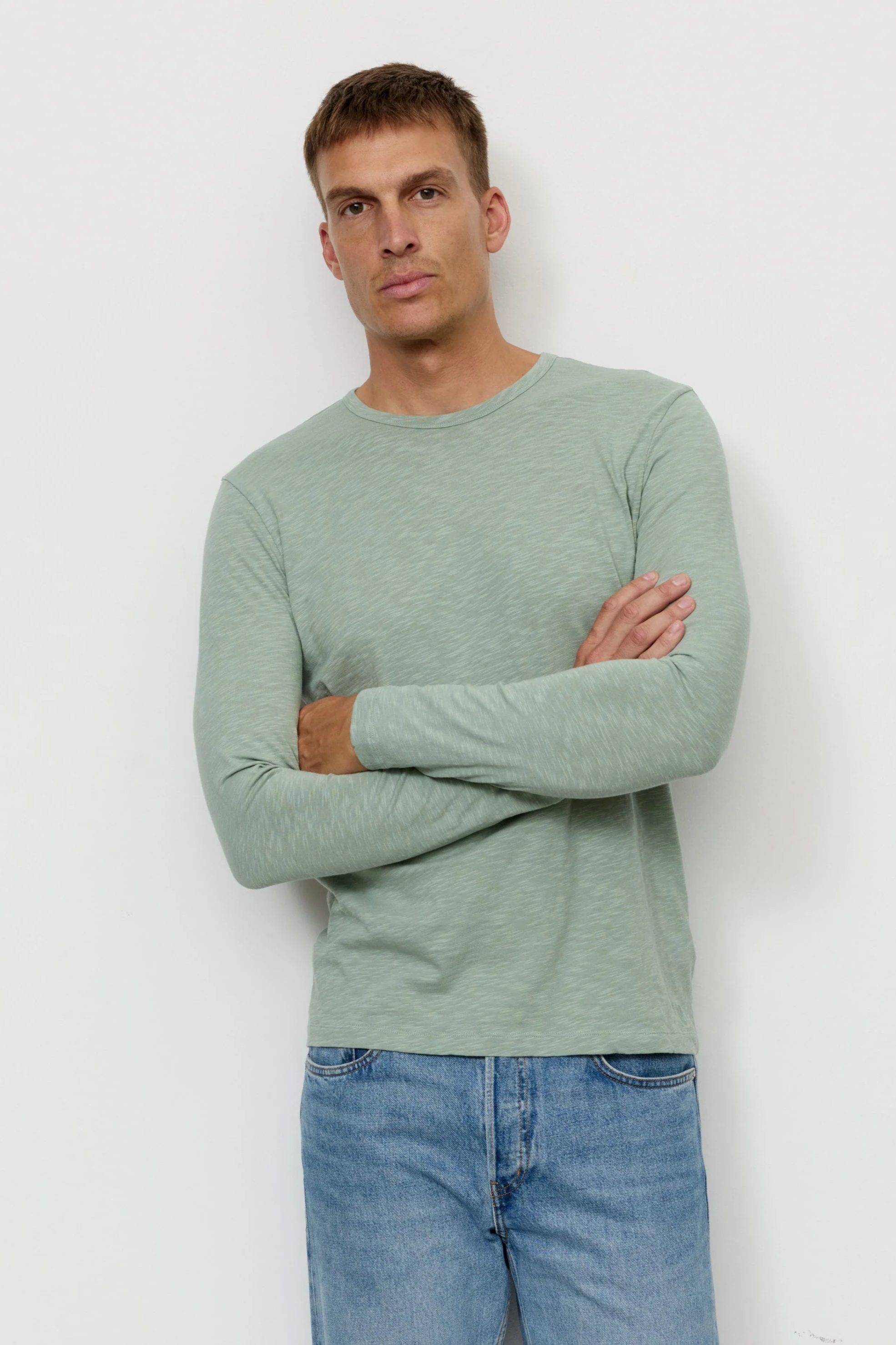 Image of Recolution mannen vegan Longsleeve Maca Saliegroen