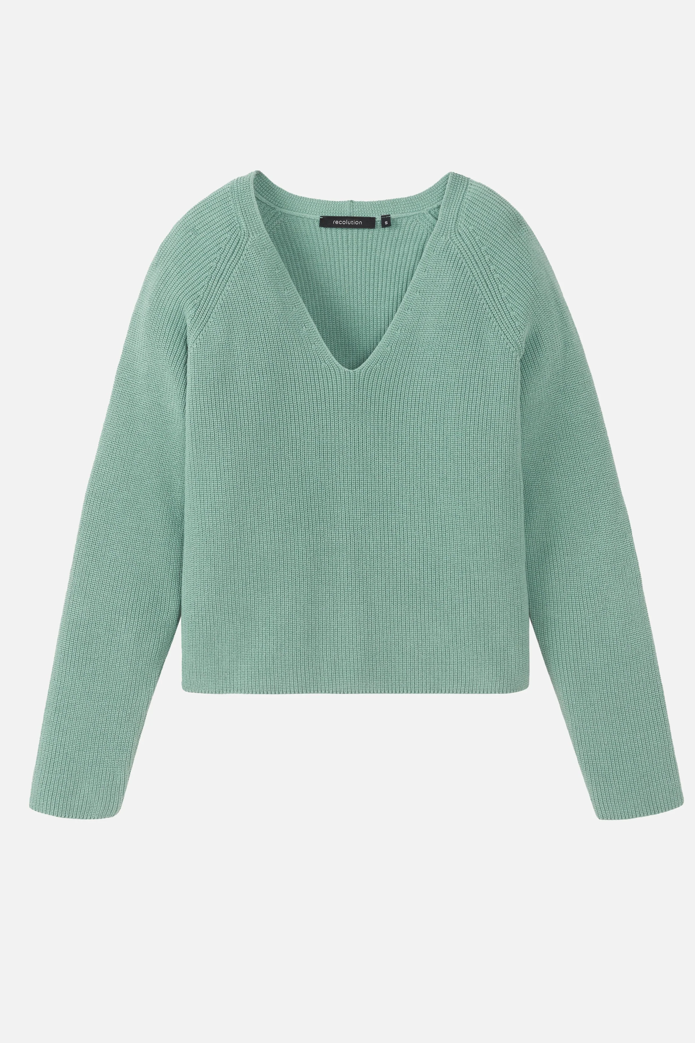 Image of Recolution dames vegan Trui Met Rucola En Saliegroen